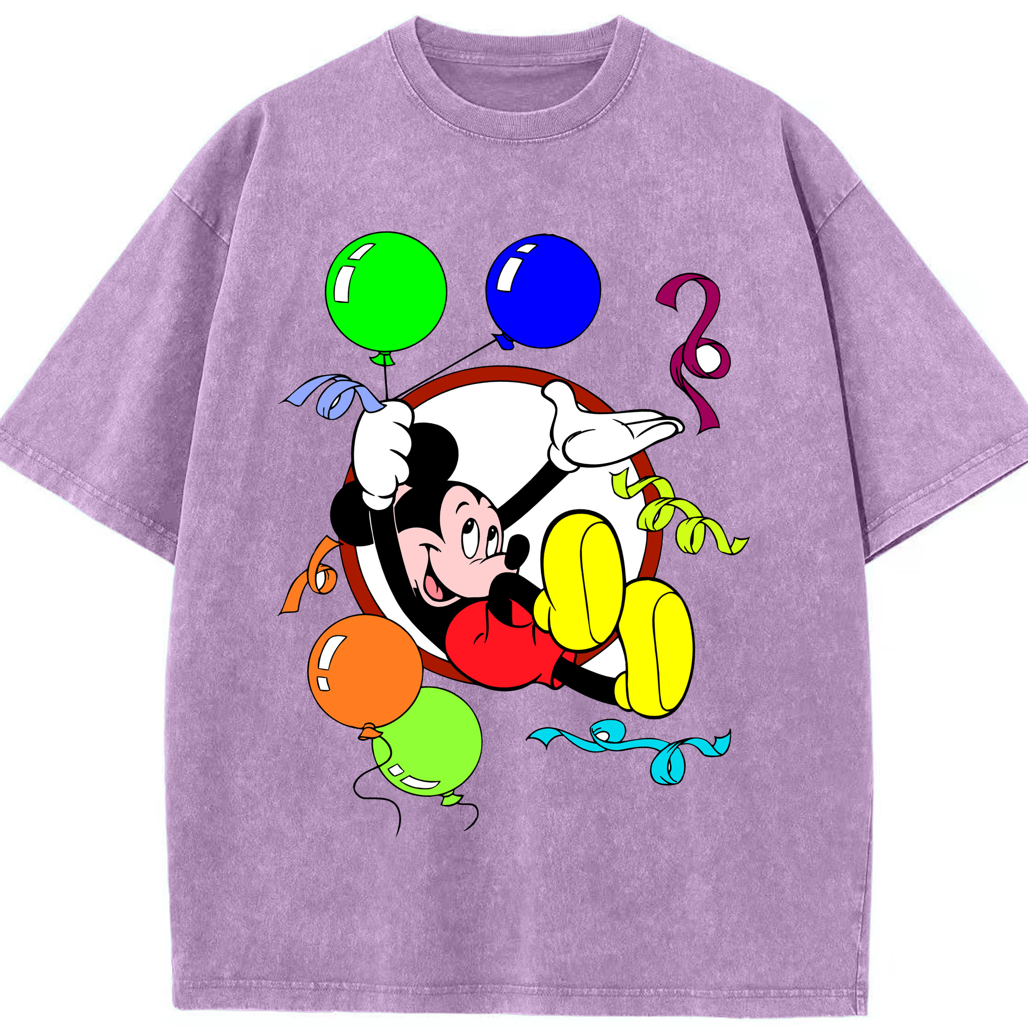 （画像用） ミッキーマウス Mickey Mouse 綿100% ヴィンテージ風 半袖Tシャツ（フロントプリント）