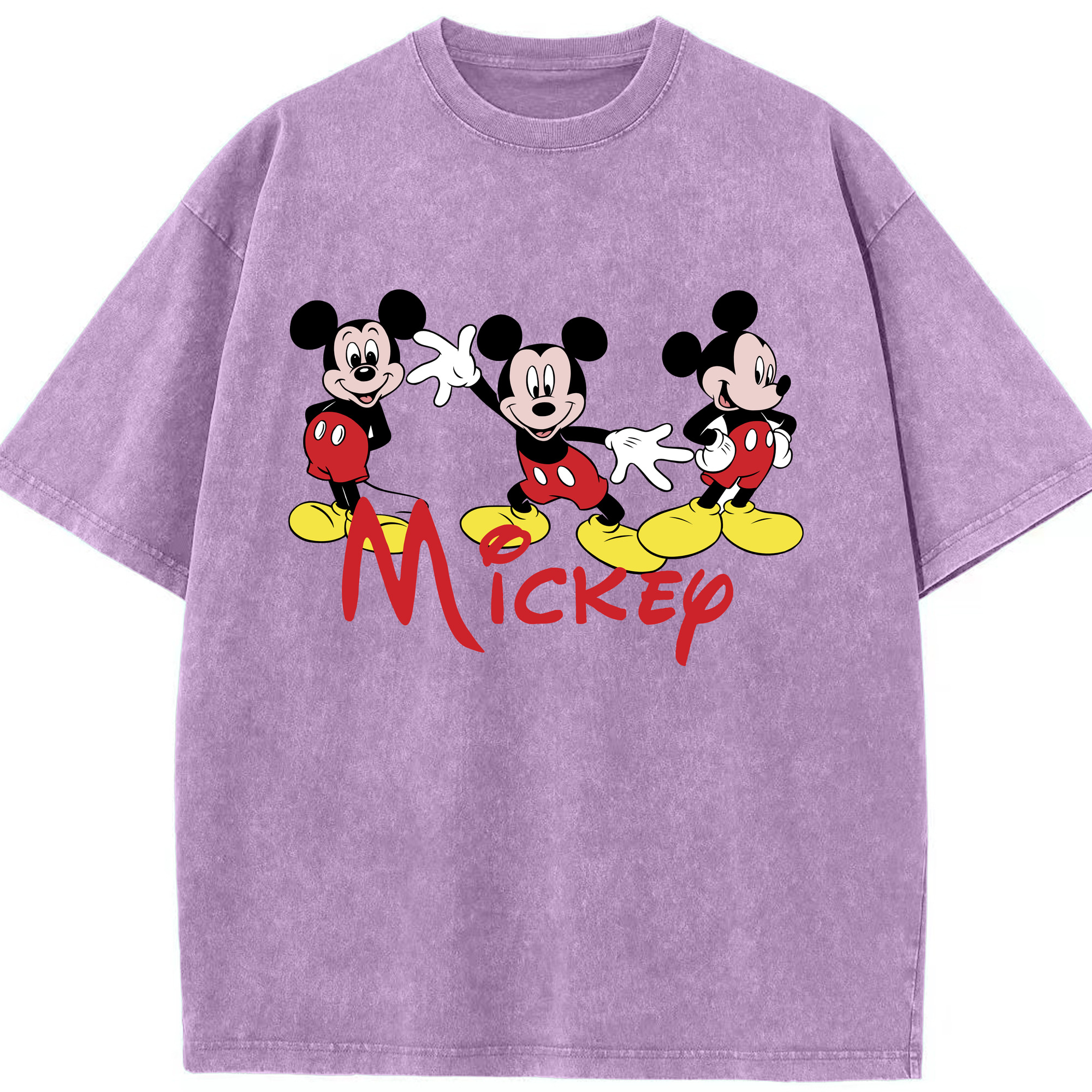 ミッキーマウス Mickey Mouse 綿100% ヴィンテージ風 半袖Tシャツ（フロントプリント）