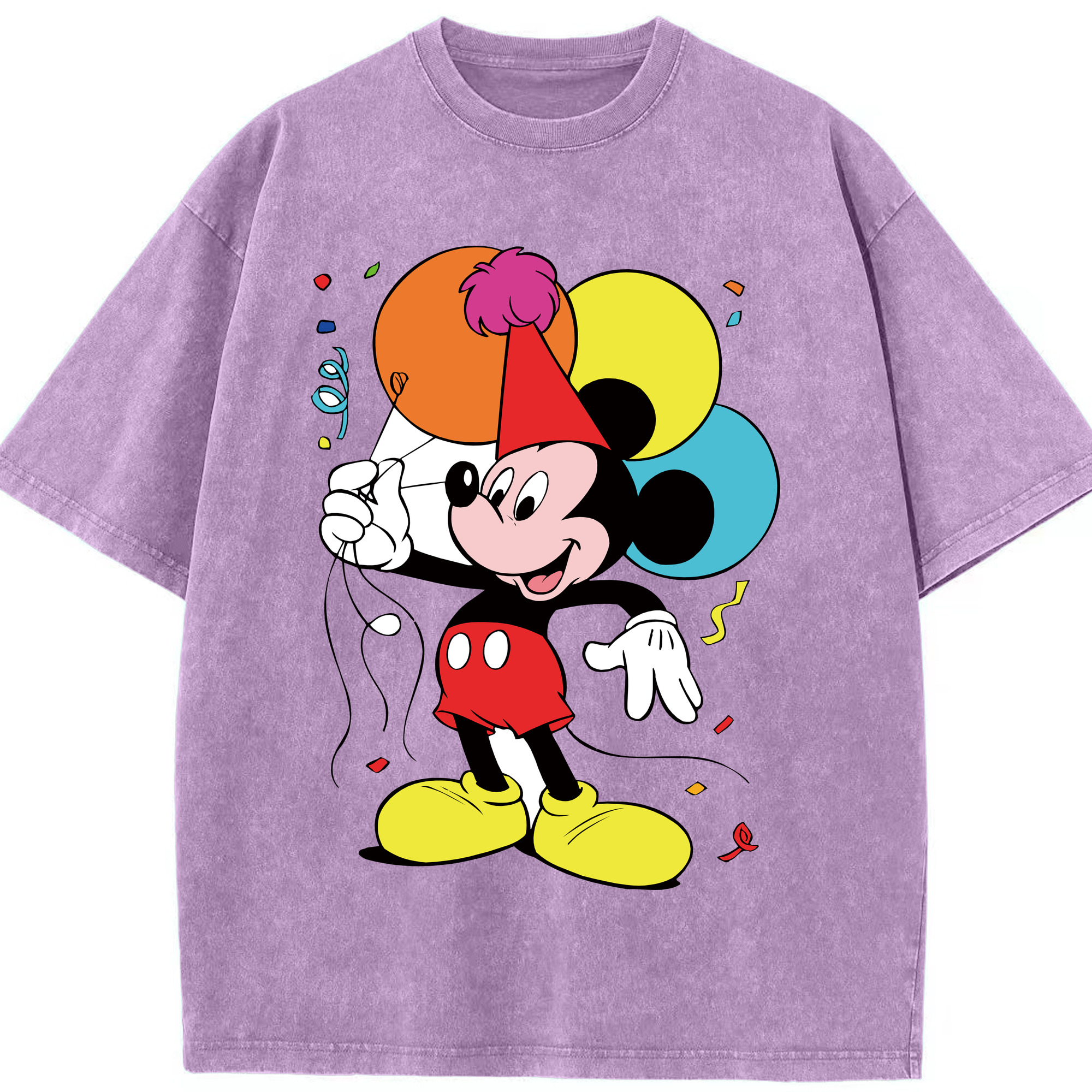 （画像用） ミッキーマウス Mickey Mouse 綿100% ヴィンテージ風 半袖Tシャツ（フロントプリント）
