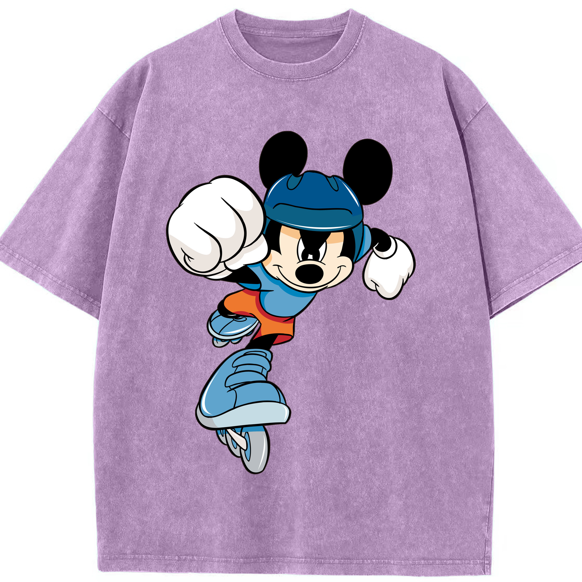 （画像用） ミッキーマウス Mickey Mouse 綿100% ヴィンテージ風 半袖Tシャツ（フロントプリント）