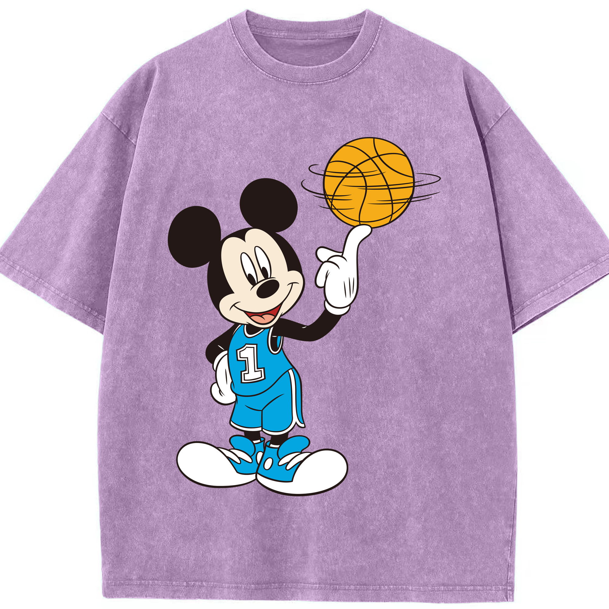 （画像用） ミッキーマウス Mickey Mouse 綿100% ヴィンテージ風 半袖Tシャツ（フロントプリント）