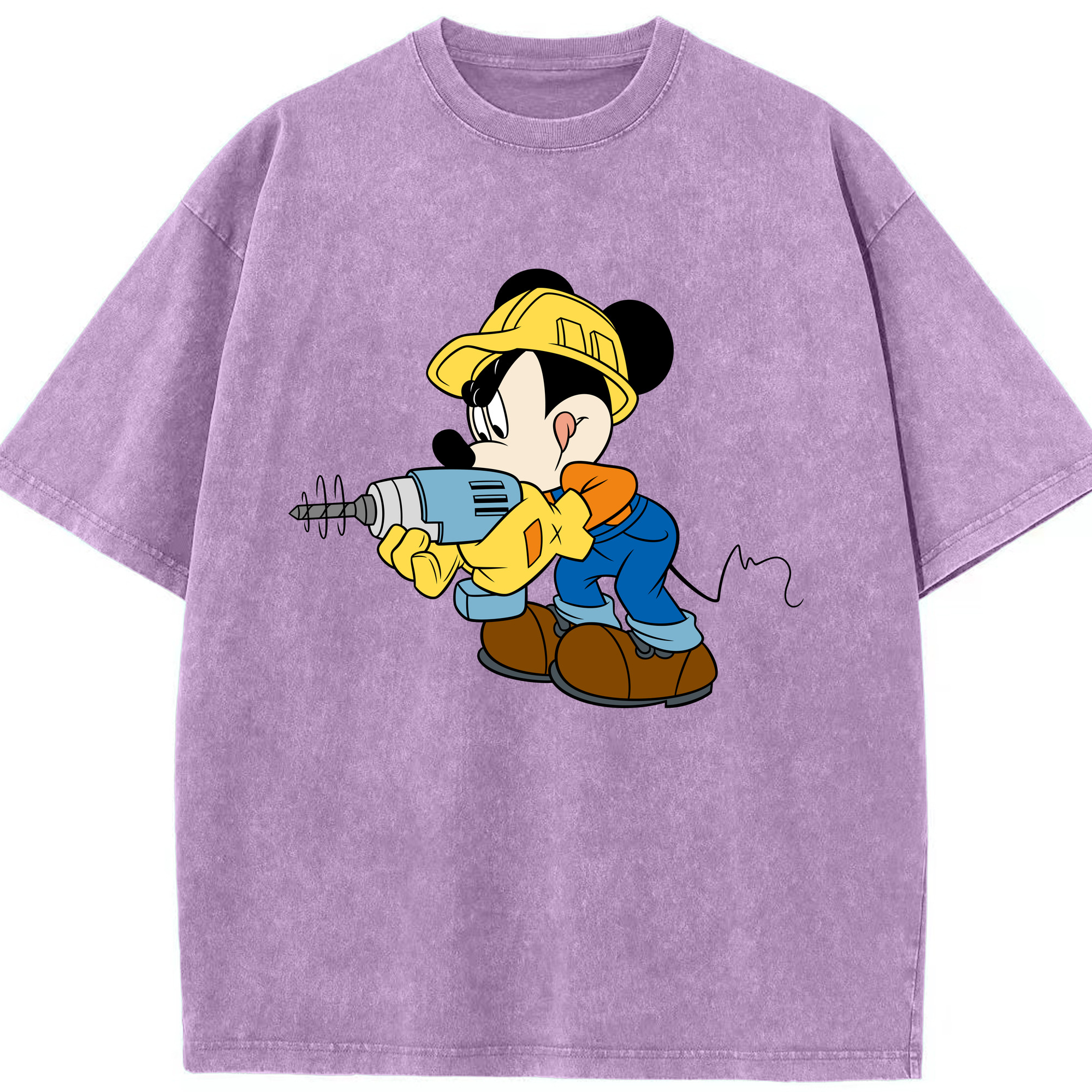 （画像用） ミッキーマウス Mickey Mouse 綿100% ヴィンテージ風 半袖Tシャツ（フロントプリント）