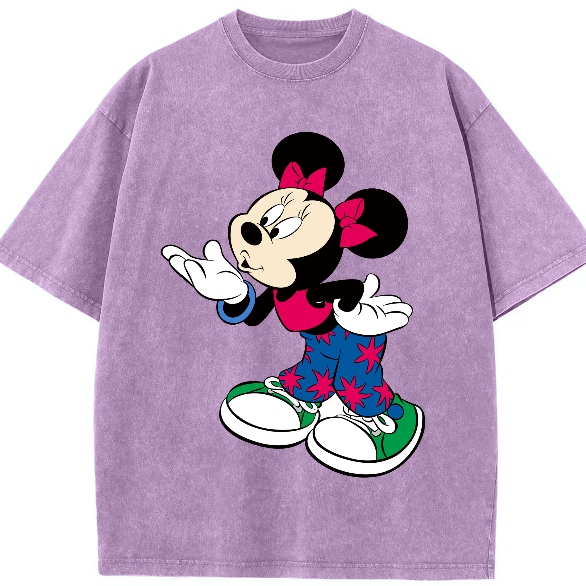 （画像用） ミッキーマウス Mickey Mouse 綿100% ヴィンテージ風 半袖Tシャツ（フロントプリント）