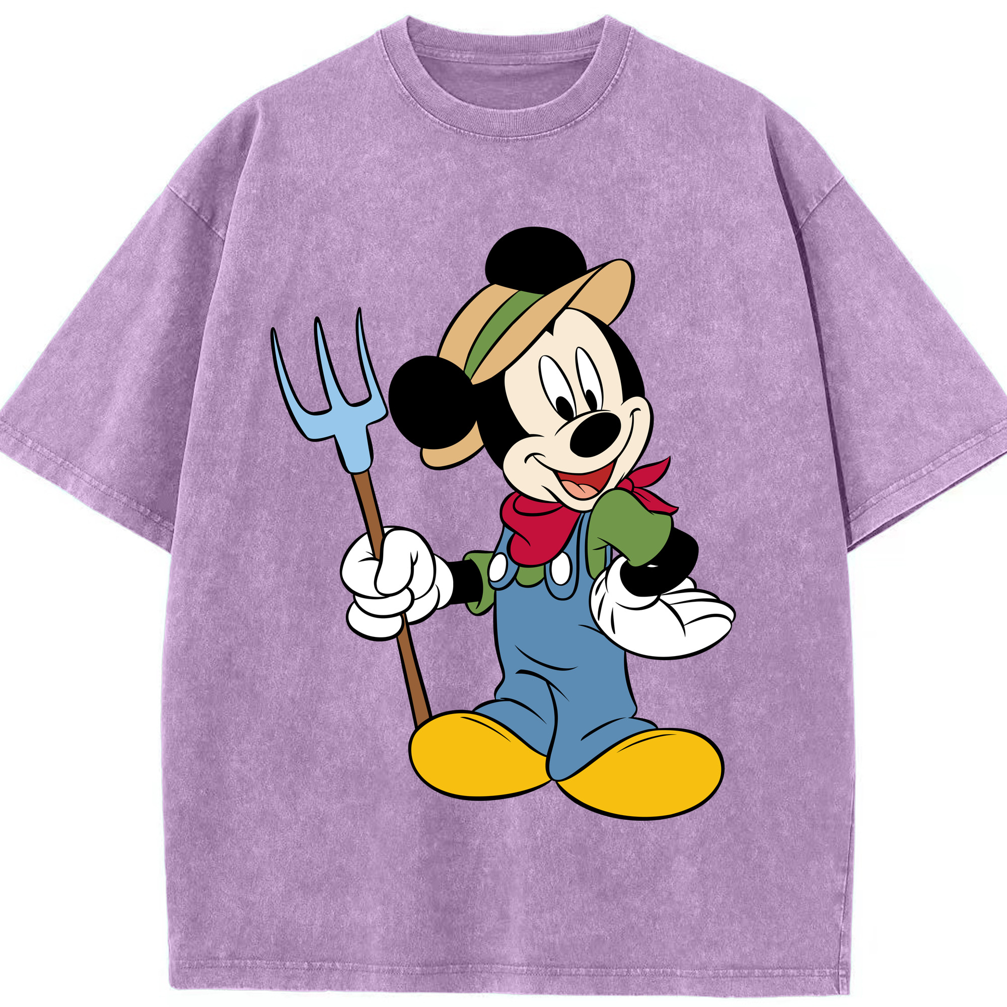 （画像用） ミッキーマウス Mickey Mouse 綿100% ヴィンテージ風 半袖Tシャツ（フロントプリント）