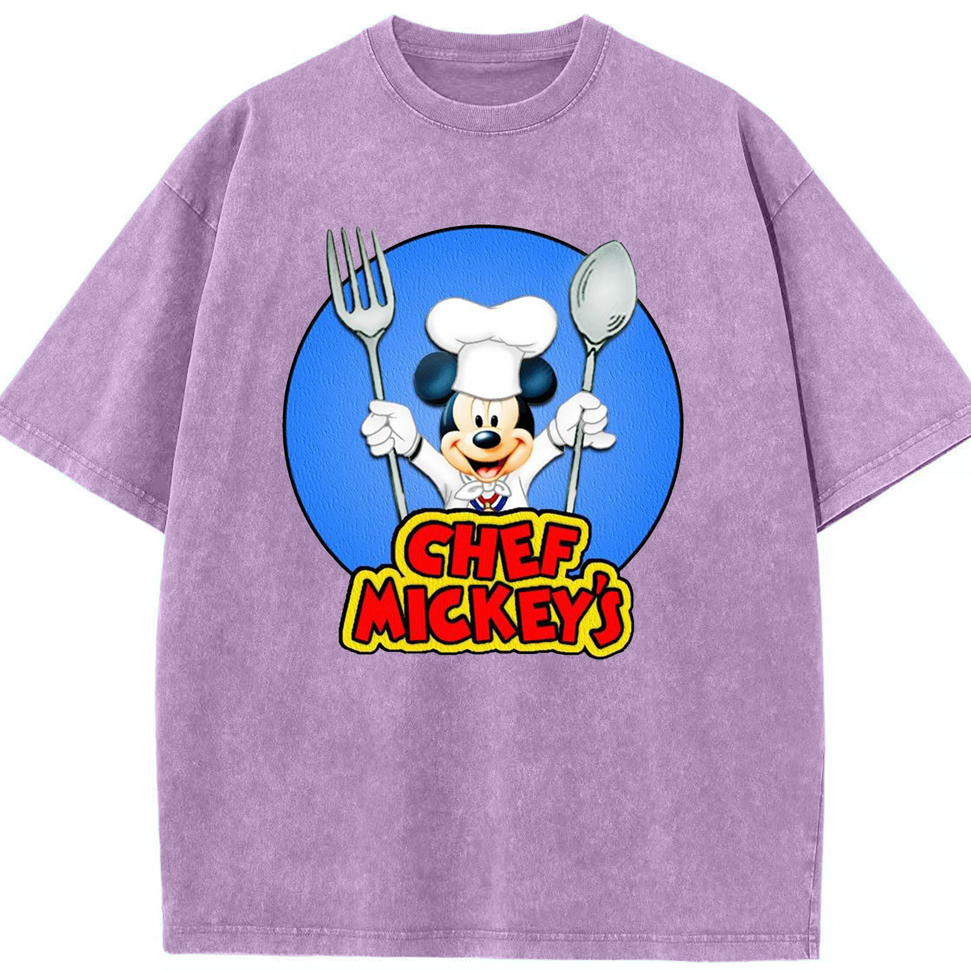 （画像用） ミッキーマウス Mickey Mouse 綿100% ヴィンテージ風 半袖Tシャツ（フロントプリント）