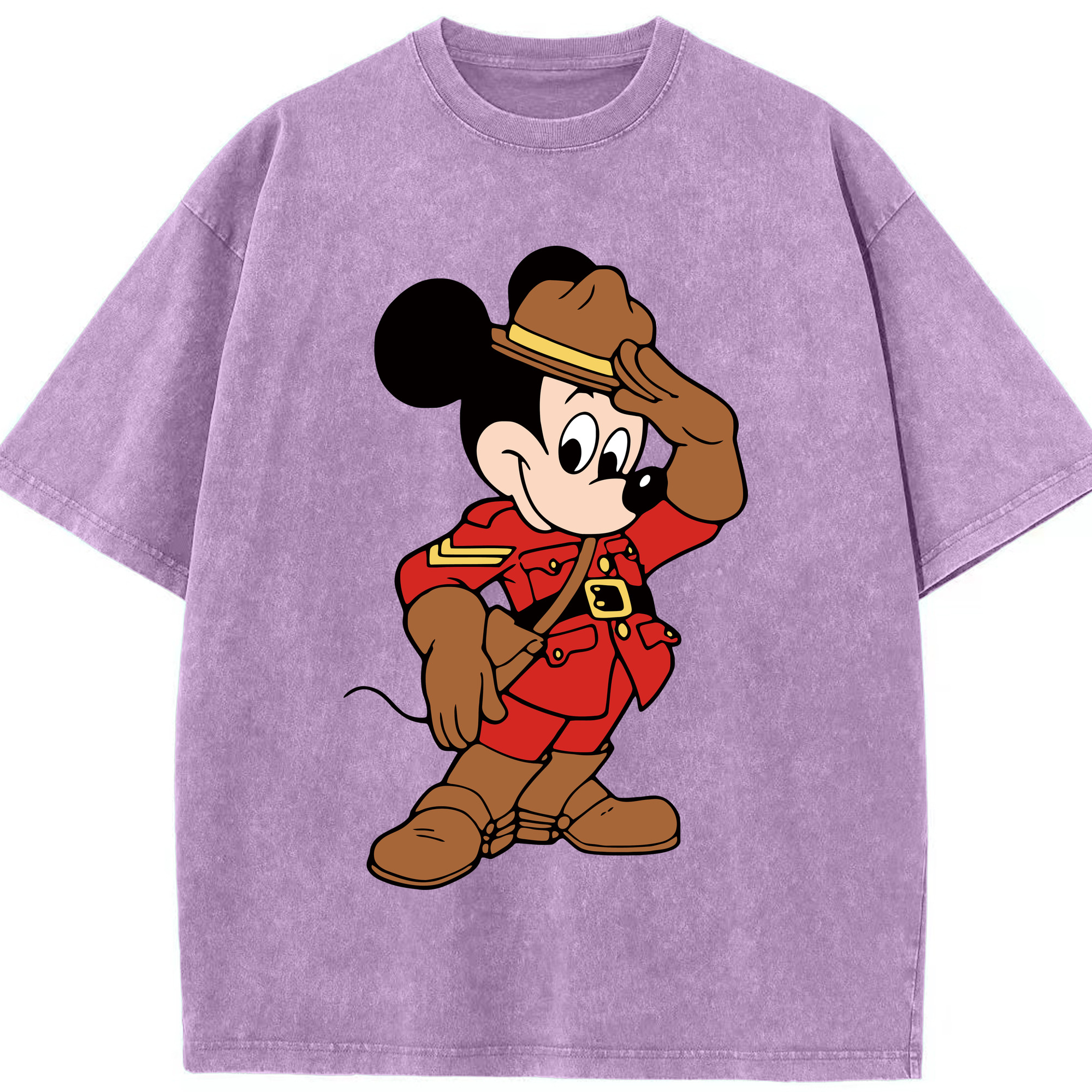 （画像用） ミッキーマウス Mickey Mouse 綿100% ヴィンテージ風 半袖Tシャツ（フロントプリント）