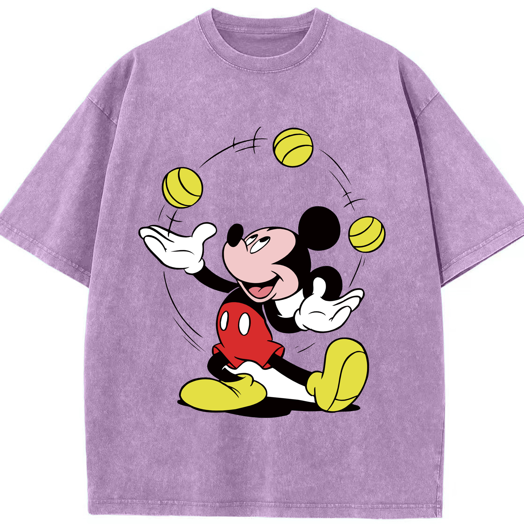 （画像用） ミッキーマウス Mickey Mouse 綿100% ヴィンテージ風 半袖Tシャツ（フロントプリント）