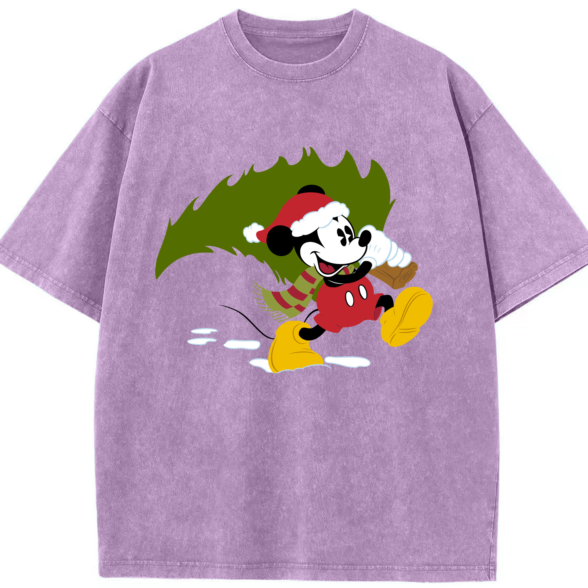 （画像用） ミッキーマウス Mickey Mouse 綿100% ヴィンテージ風 半袖Tシャツ（フロントプリント）