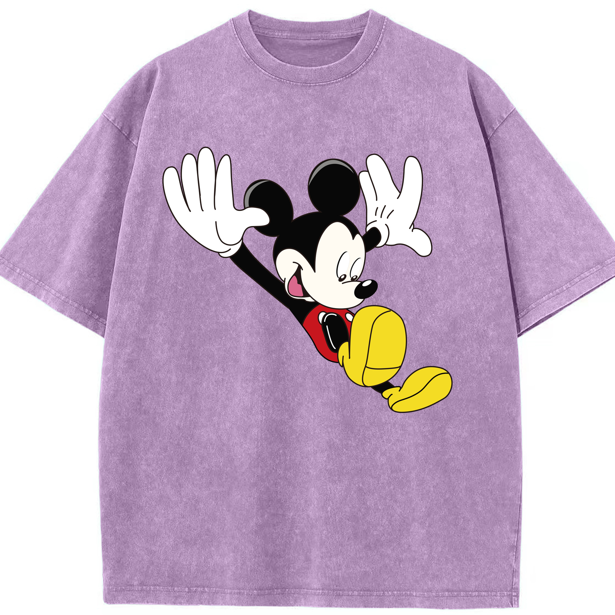（画像用） ミッキーマウス Mickey Mouse 綿100% ヴィンテージ風 半袖Tシャツ（フロントプリント）