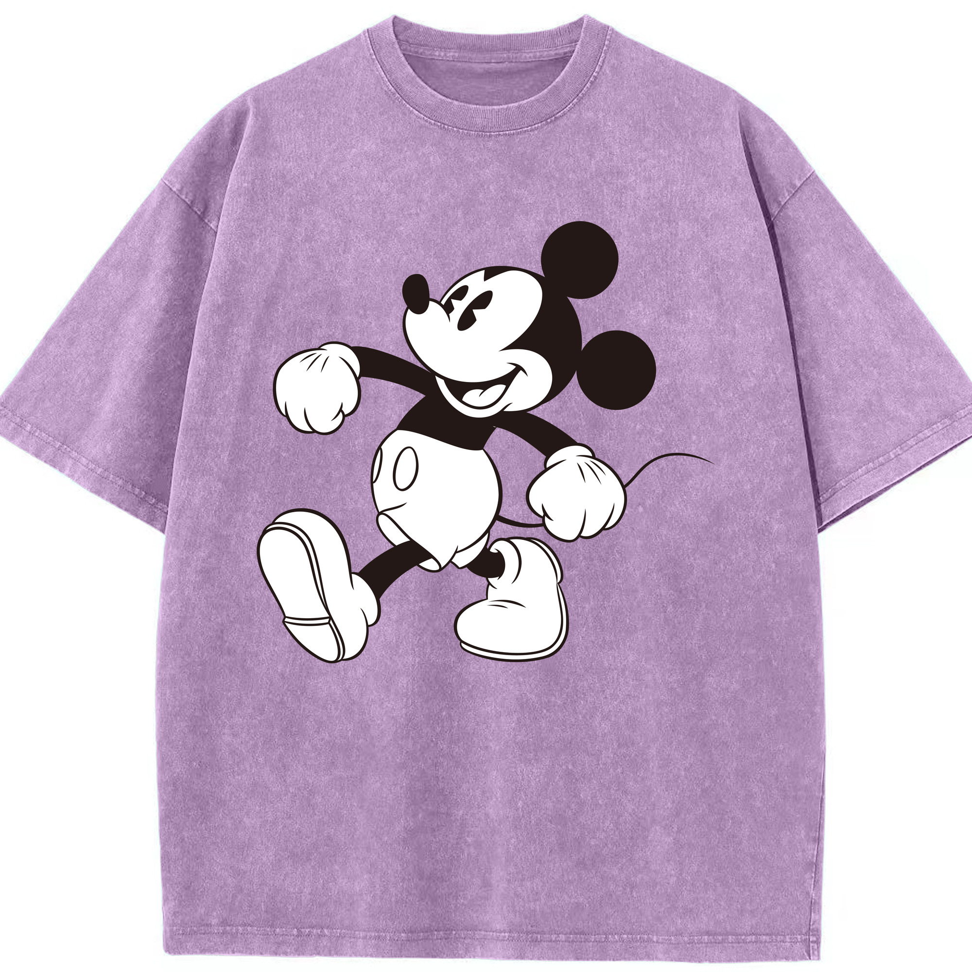（画像用） ミッキーマウス Mickey Mouse 綿100% ヴィンテージ風 半袖Tシャツ（フロントプリント）