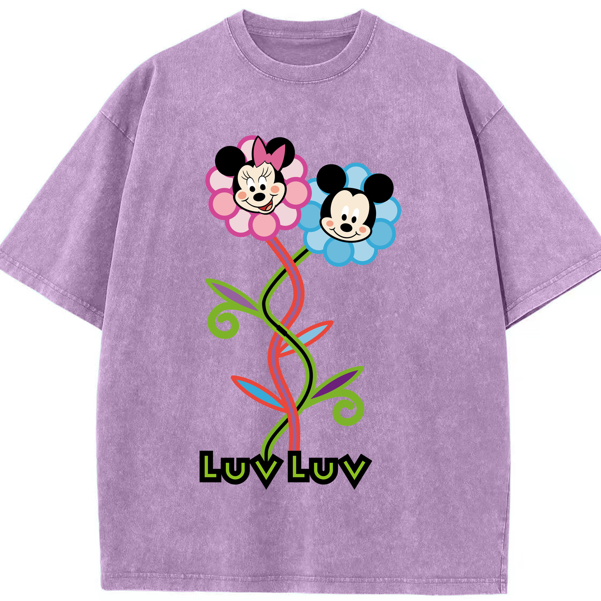 （画像用） ミッキーマウス Mickey Mouse 綿100% ヴィンテージ風 半袖Tシャツ（フロントプリント）