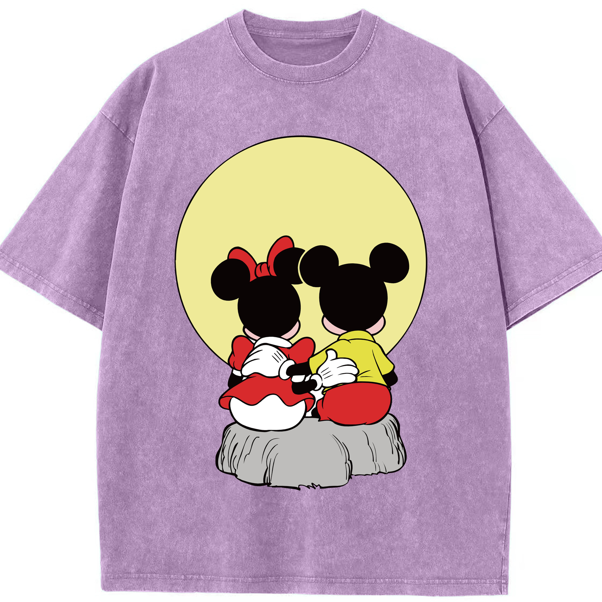 （画像用） ミッキーマウス Mickey Mouse 綿100% ヴィンテージ風 半袖Tシャツ（フロントプリント）