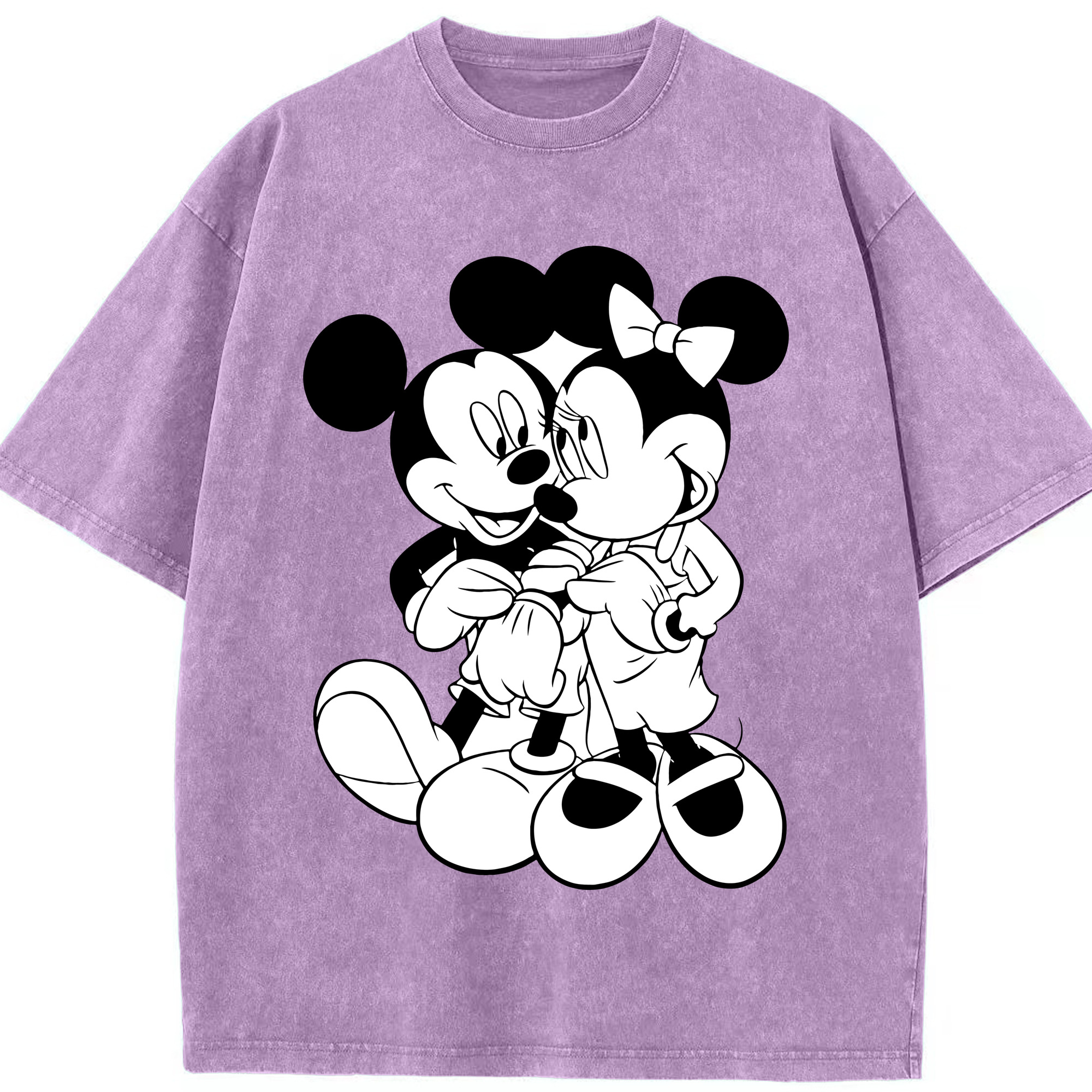 （画像用） ミッキーマウス Mickey Mouse 綿100% ヴィンテージ風 半袖Tシャツ（フロントプリント）