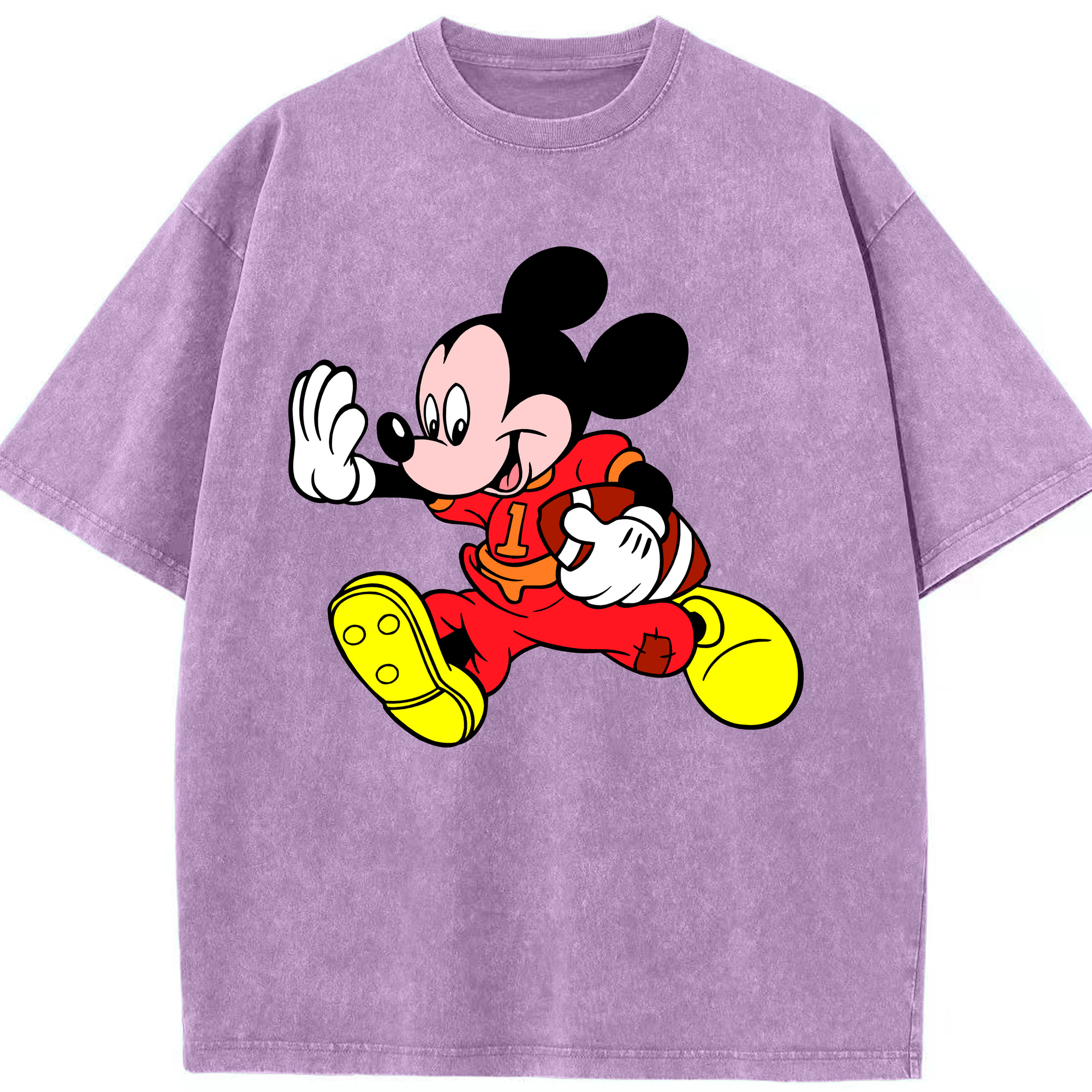 （画像用） ミッキーマウス Mickey Mouse 綿100% ヴィンテージ風 半袖Tシャツ（フロントプリント）