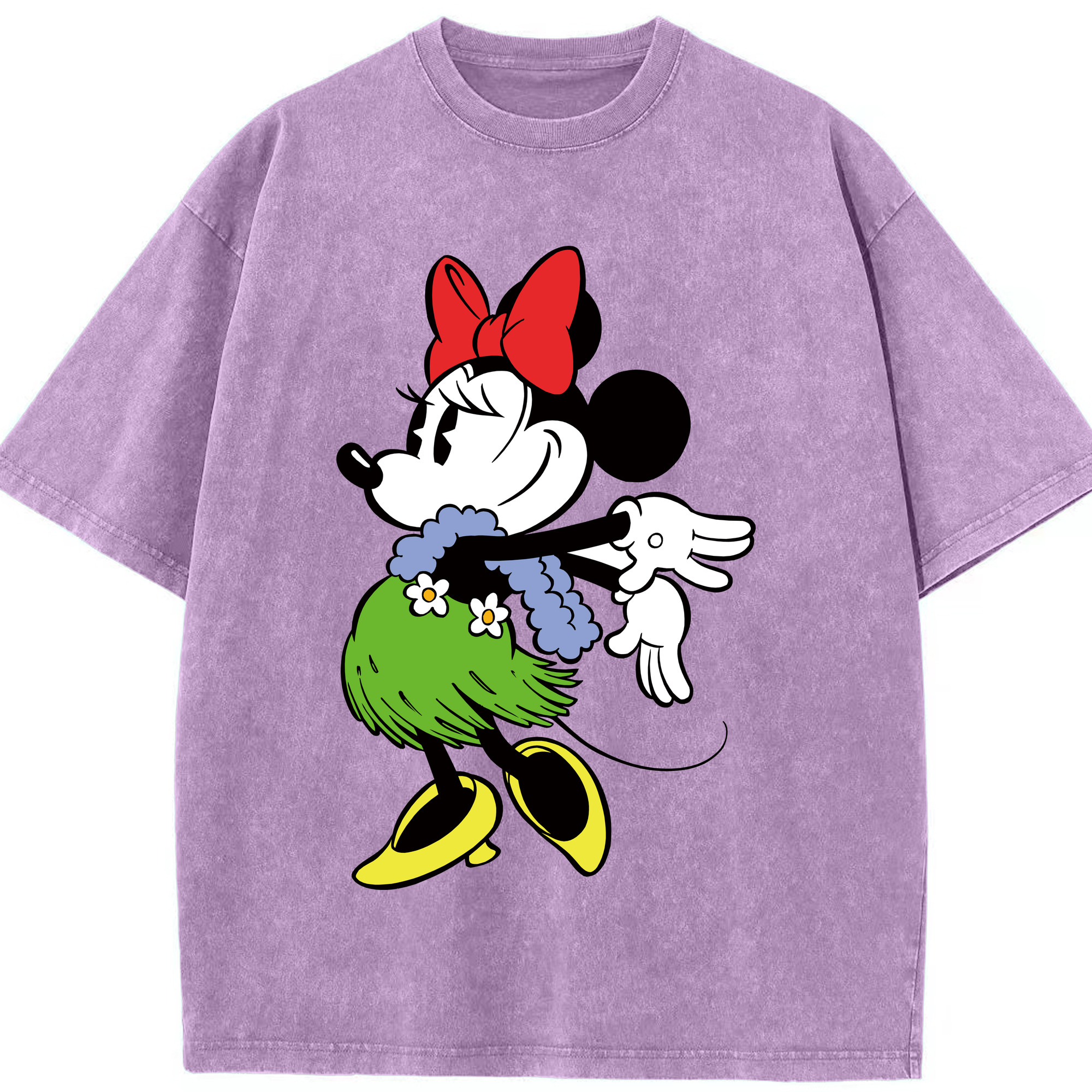 （画像用） ミッキーマウス Mickey Mouse 綿100% ヴィンテージ風 半袖Tシャツ（フロントプリント）