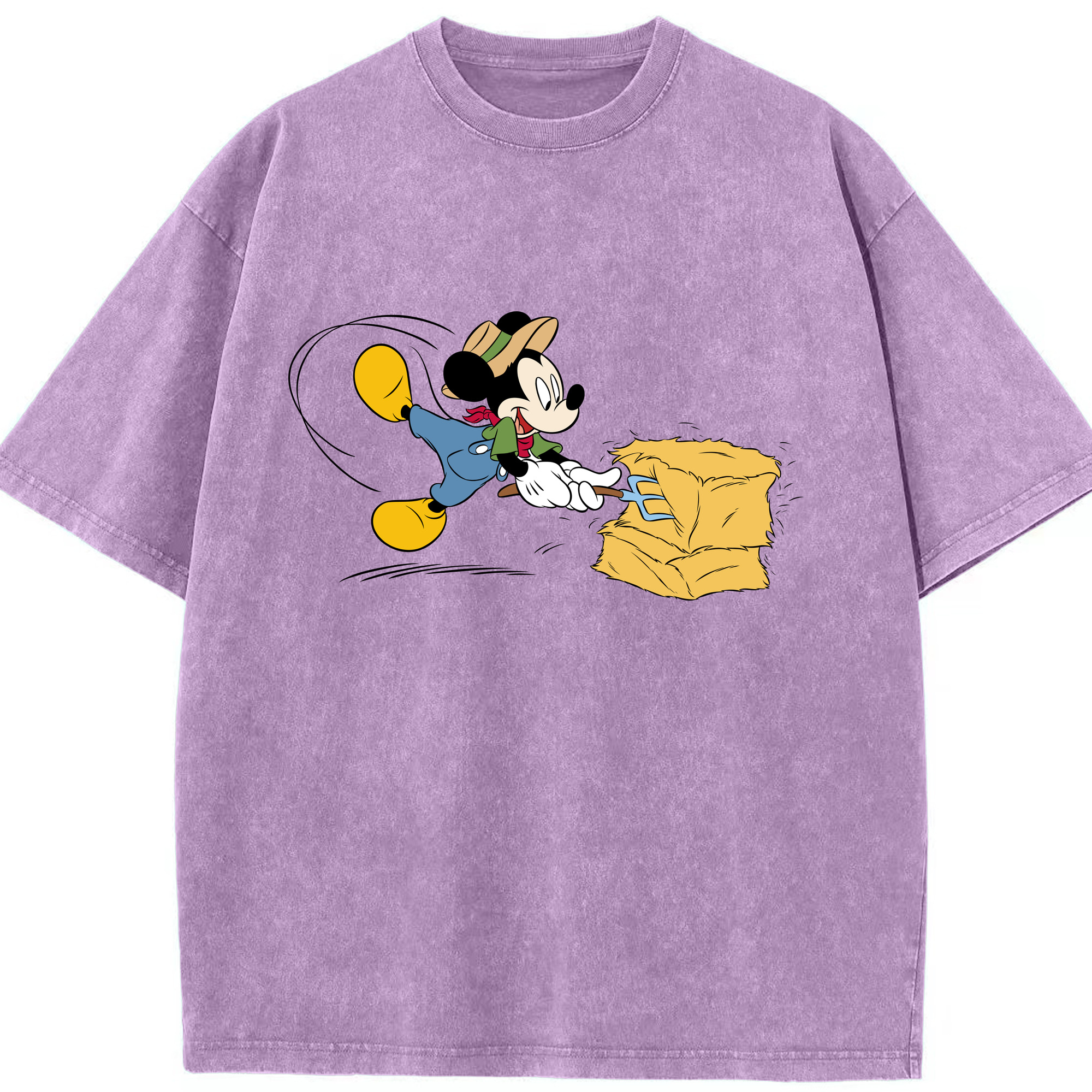 （画像用） ミッキーマウス Mickey Mouse 綿100% ヴィンテージ風 半袖Tシャツ（フロントプリント）