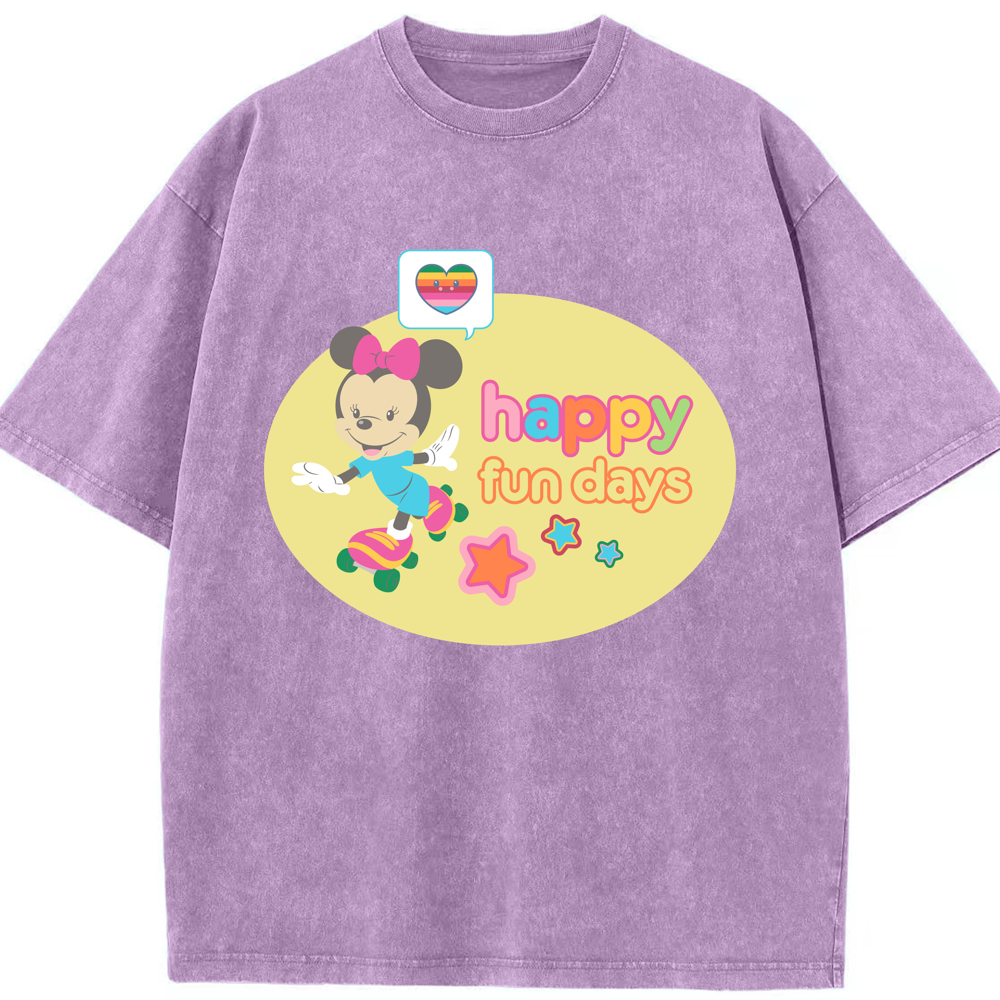 ミッキーマウス Mickey Mouse 綿100% ヴィンテージ風 半袖Tシャツ（フロントプリント）