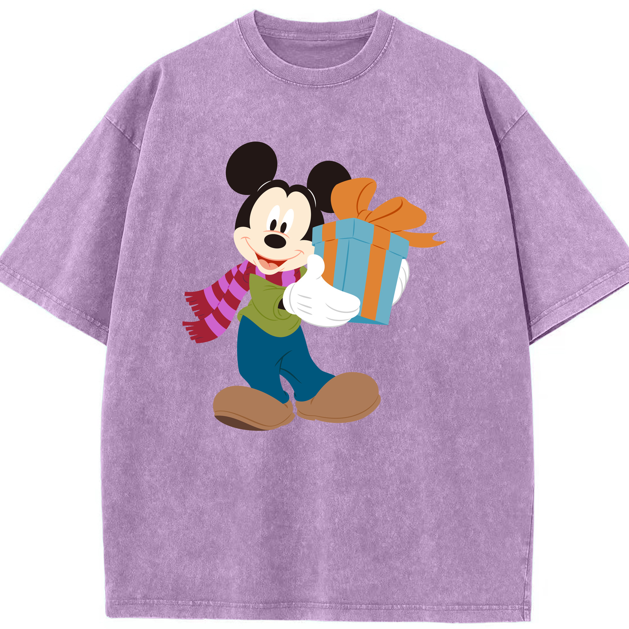 （画像用） ミッキーマウス Mickey Mouse 綿100% ヴィンテージ風 半袖Tシャツ（フロントプリント）