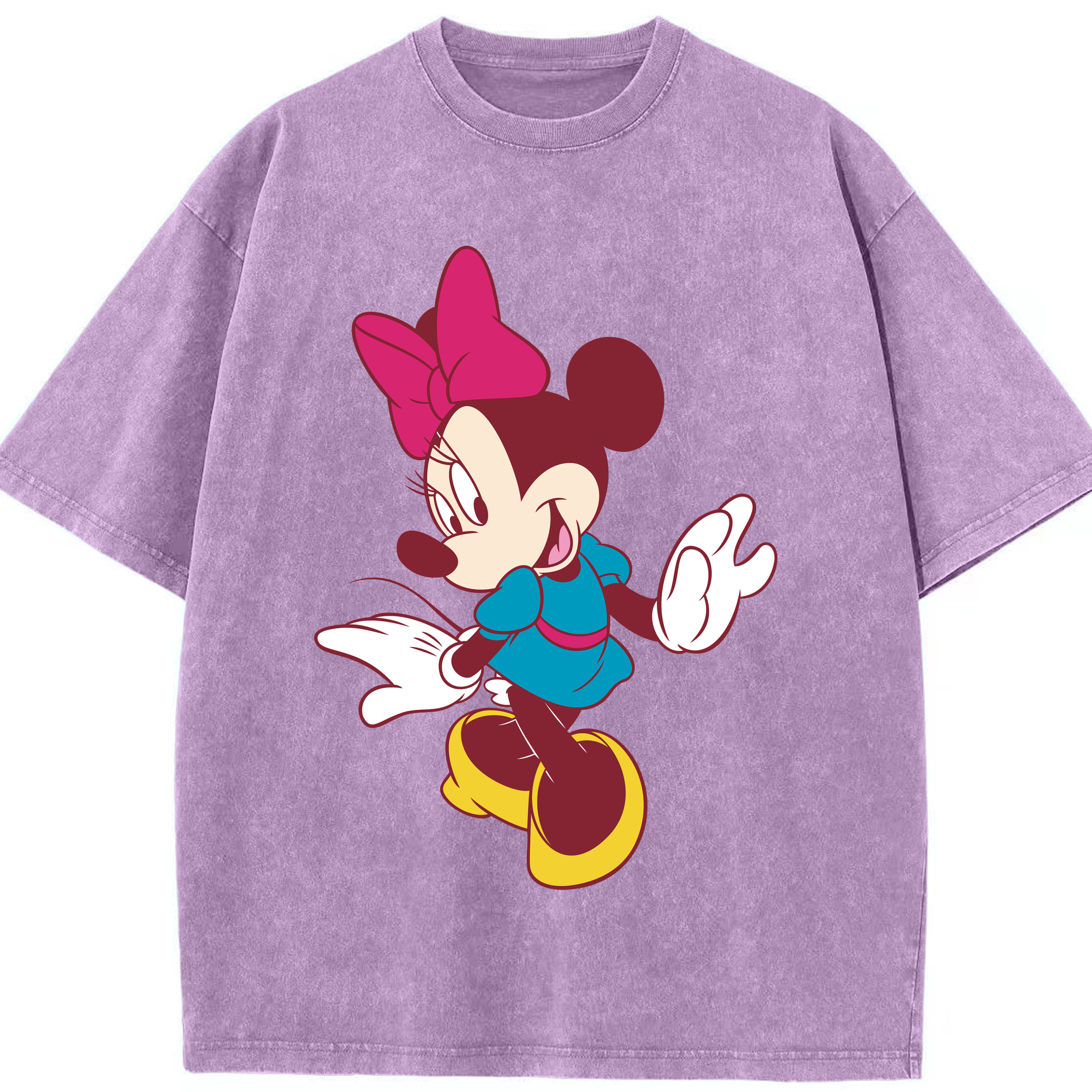 （画像用） ミッキーマウス Mickey Mouse 綿100% ヴィンテージ風 半袖Tシャツ（フロントプリント）