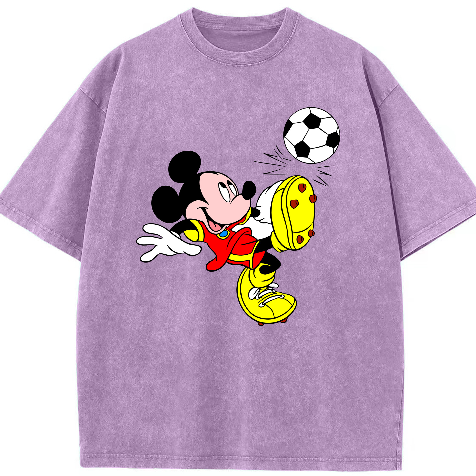 （画像用） ミッキーマウス Mickey Mouse 綿100% ヴィンテージ風 半袖Tシャツ（フロントプリント）