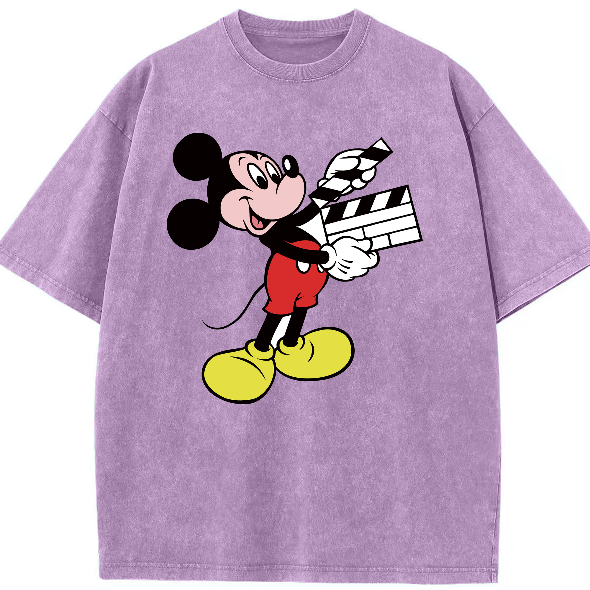 （画像用） ミッキーマウス Mickey Mouse 綿100% ヴィンテージ風 半袖Tシャツ（フロントプリント）