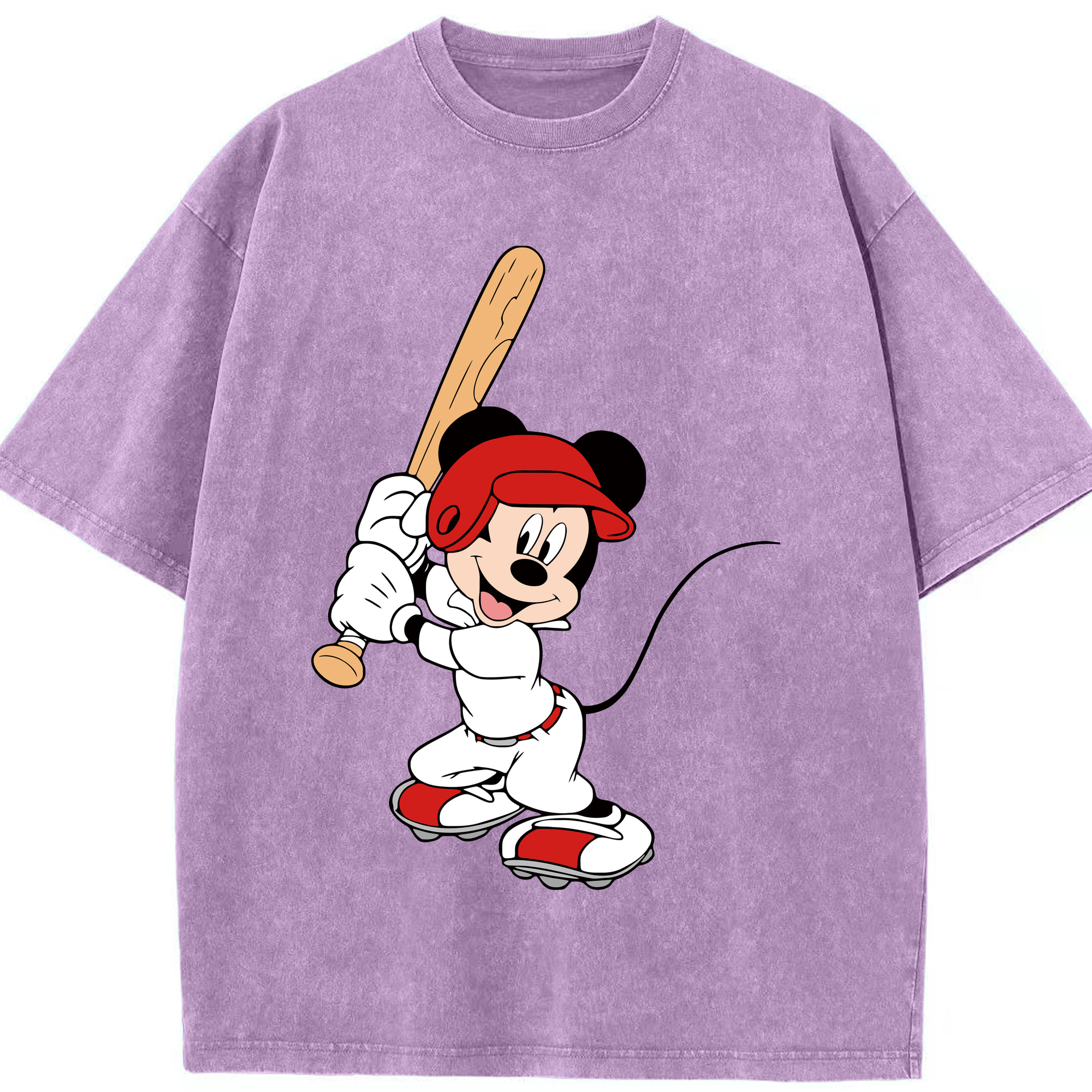 （画像用） ミッキーマウス Mickey Mouse 綿100% ヴィンテージ風 半袖Tシャツ（フロントプリント）
