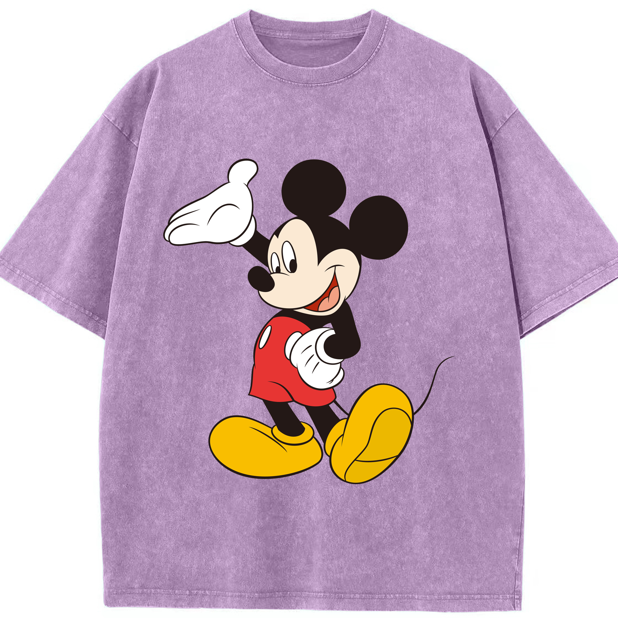 （画像用） ミッキーマウス Mickey Mouse 綿100% ヴィンテージ風 半袖Tシャツ（フロントプリント）