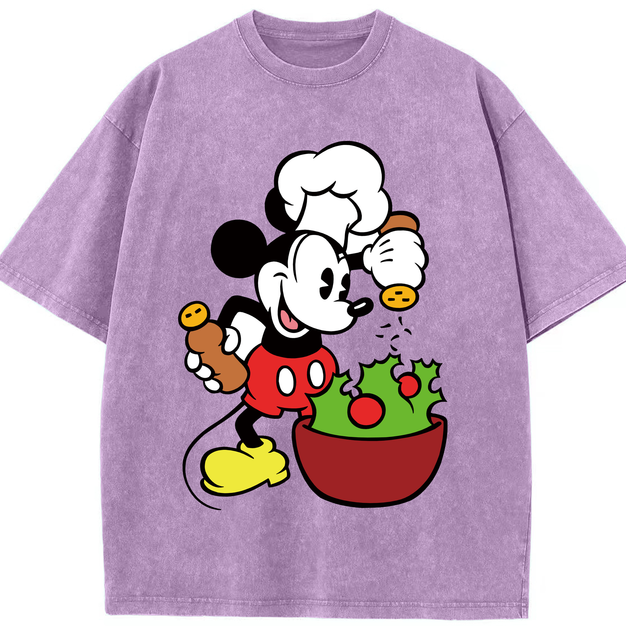 （画像用） ミッキーマウス Mickey Mouse 綿100% ヴィンテージ風 半袖Tシャツ（フロントプリント）