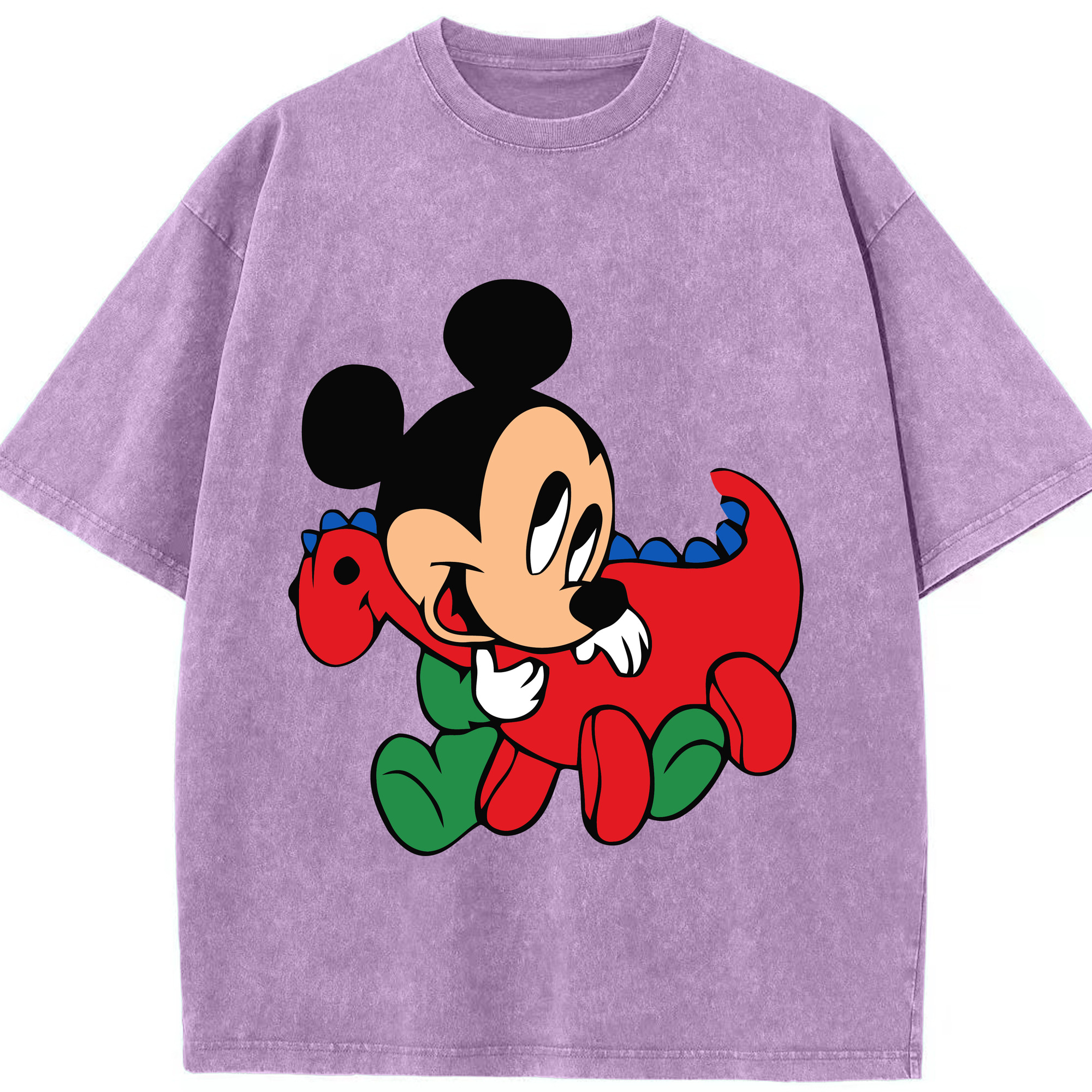 （画像用） ミッキーマウス Mickey Mouse 綿100% ヴィンテージ風 半袖Tシャツ（フロントプリント）