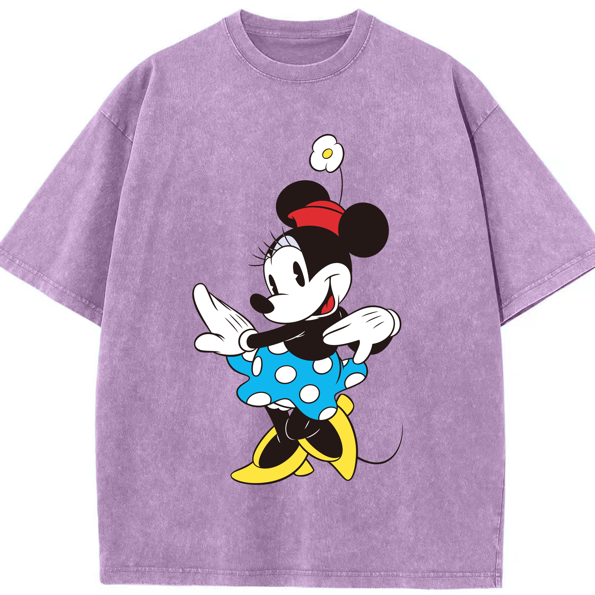 （画像用） ミッキーマウス Mickey Mouse 綿100% ヴィンテージ風 半袖Tシャツ（フロントプリント）