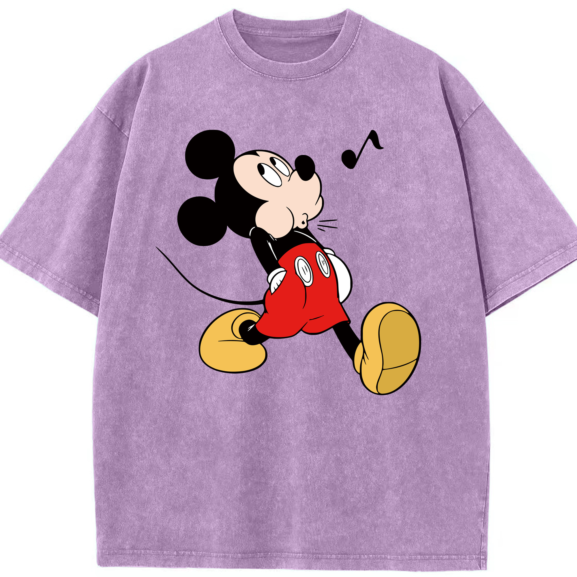 （画像用） ミッキーマウス Mickey Mouse 綿100% ヴィンテージ風 半袖Tシャツ（フロントプリント）