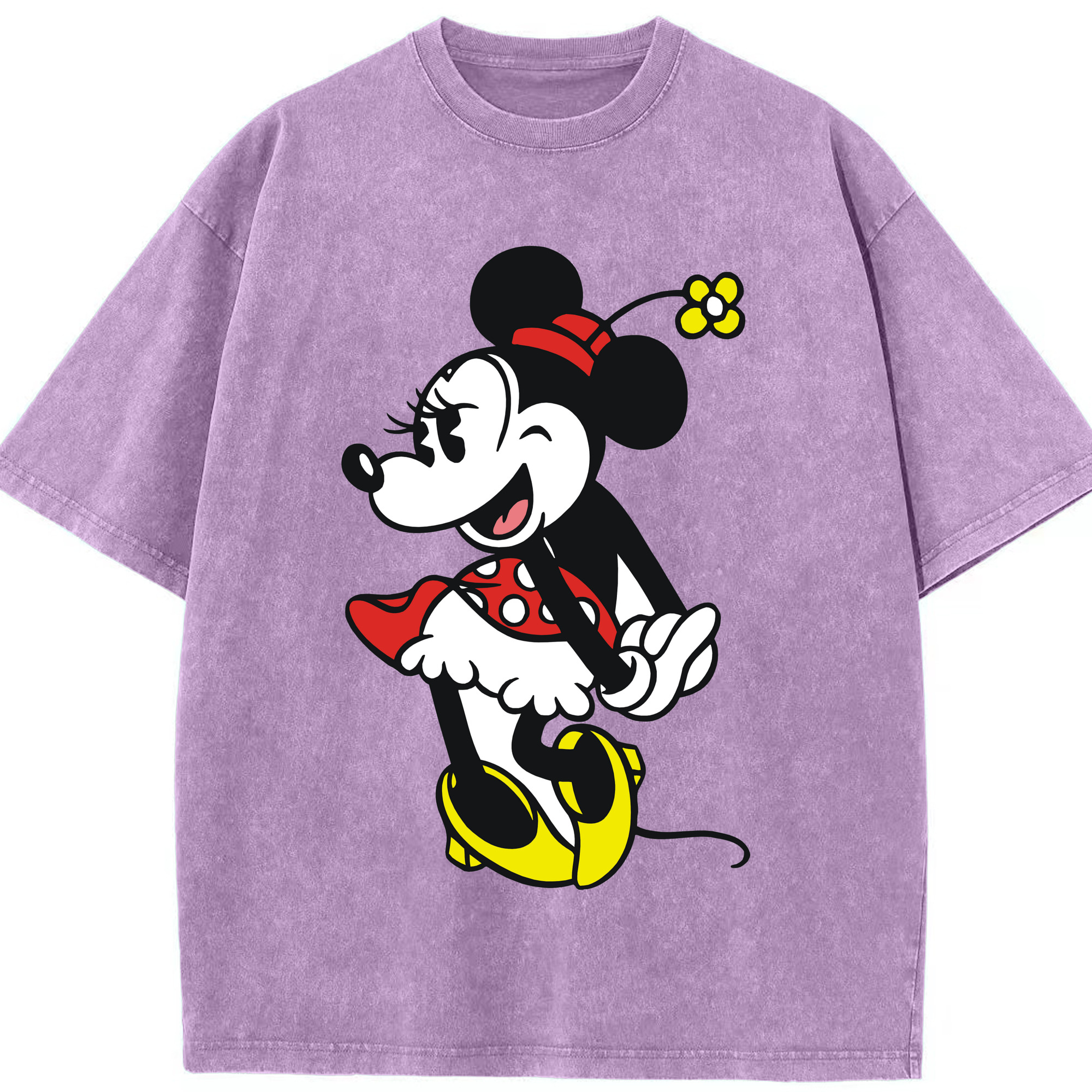 （画像用） ミッキーマウス Mickey Mouse 綿100% ヴィンテージ風 半袖Tシャツ（フロントプリント）