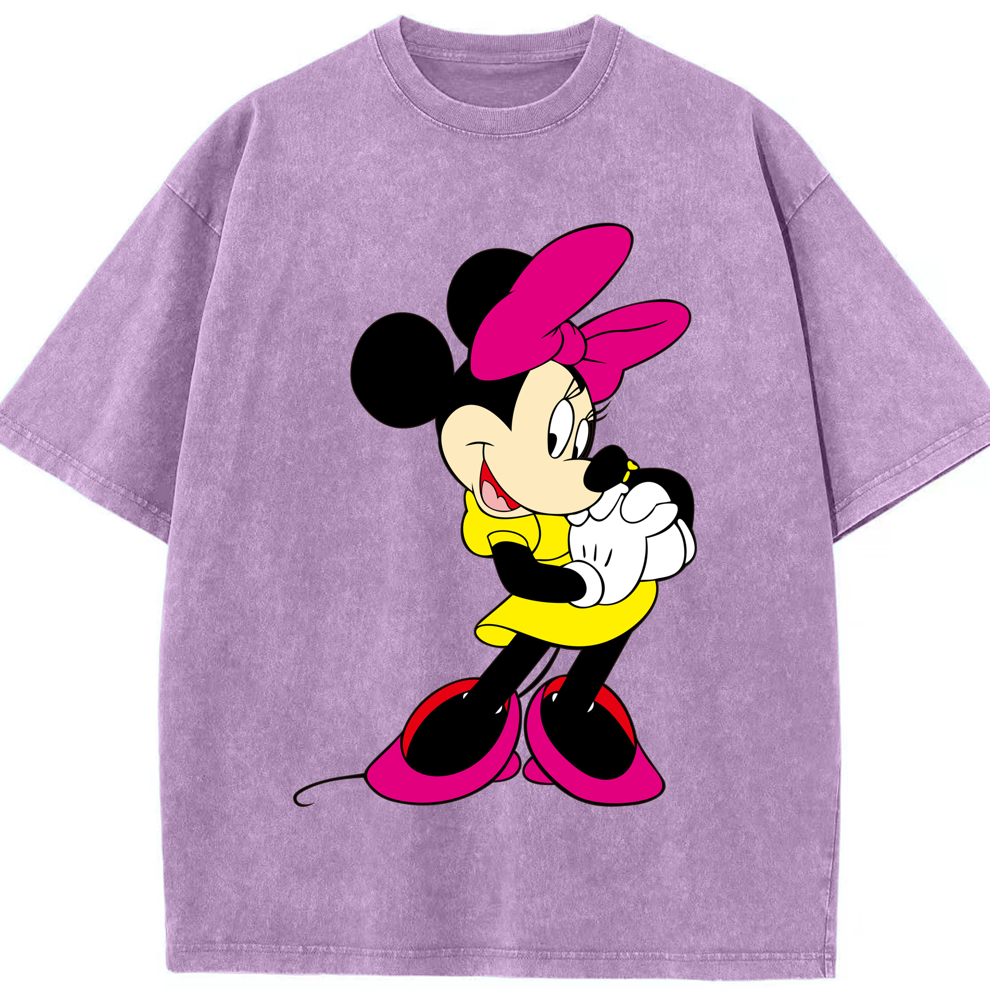 （画像用） ミッキーマウス Mickey Mouse 綿100% ヴィンテージ風 半袖Tシャツ（フロントプリント）