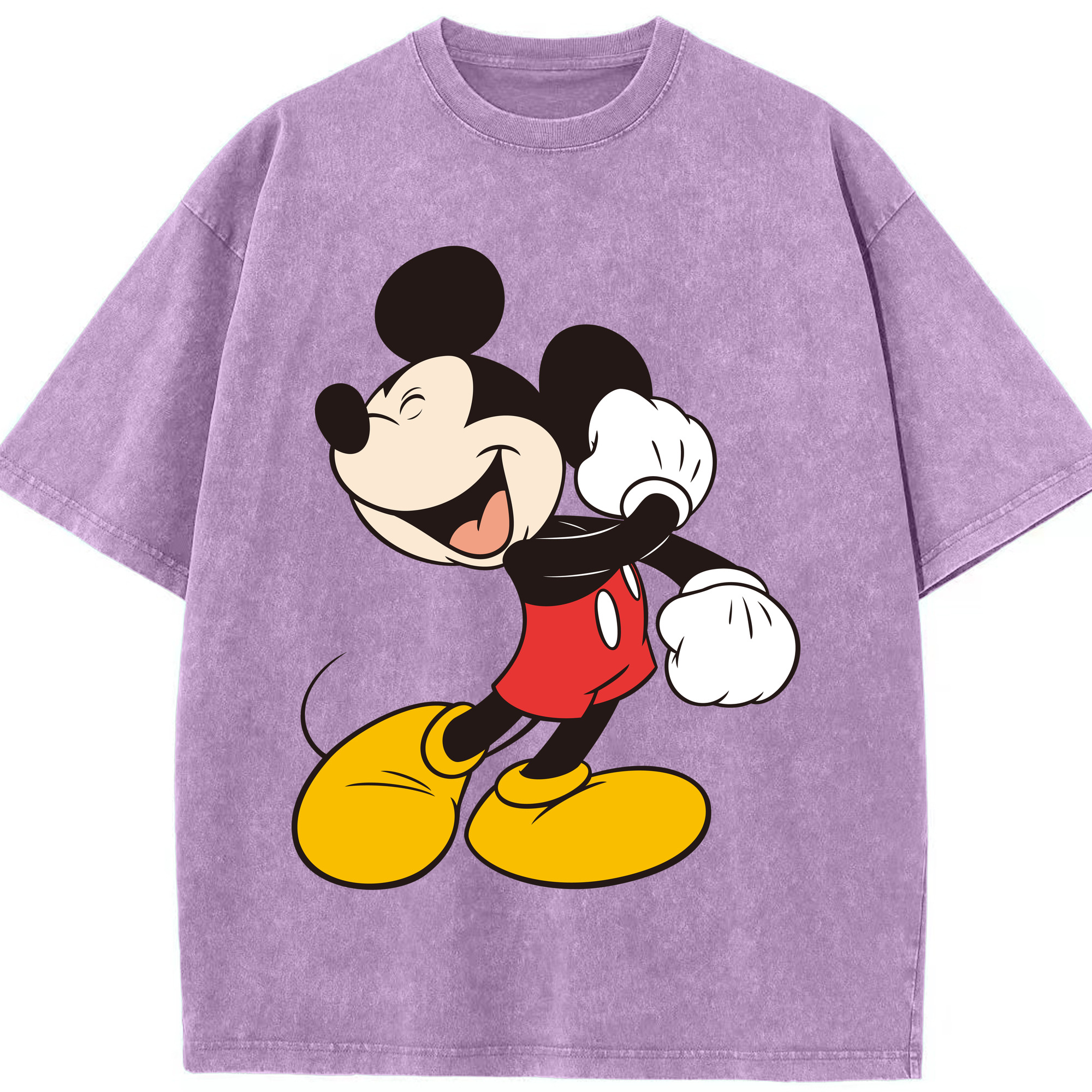 （画像用） ミッキーマウス Mickey Mouse 綿100% ヴィンテージ風 半袖Tシャツ（フロントプリント）
