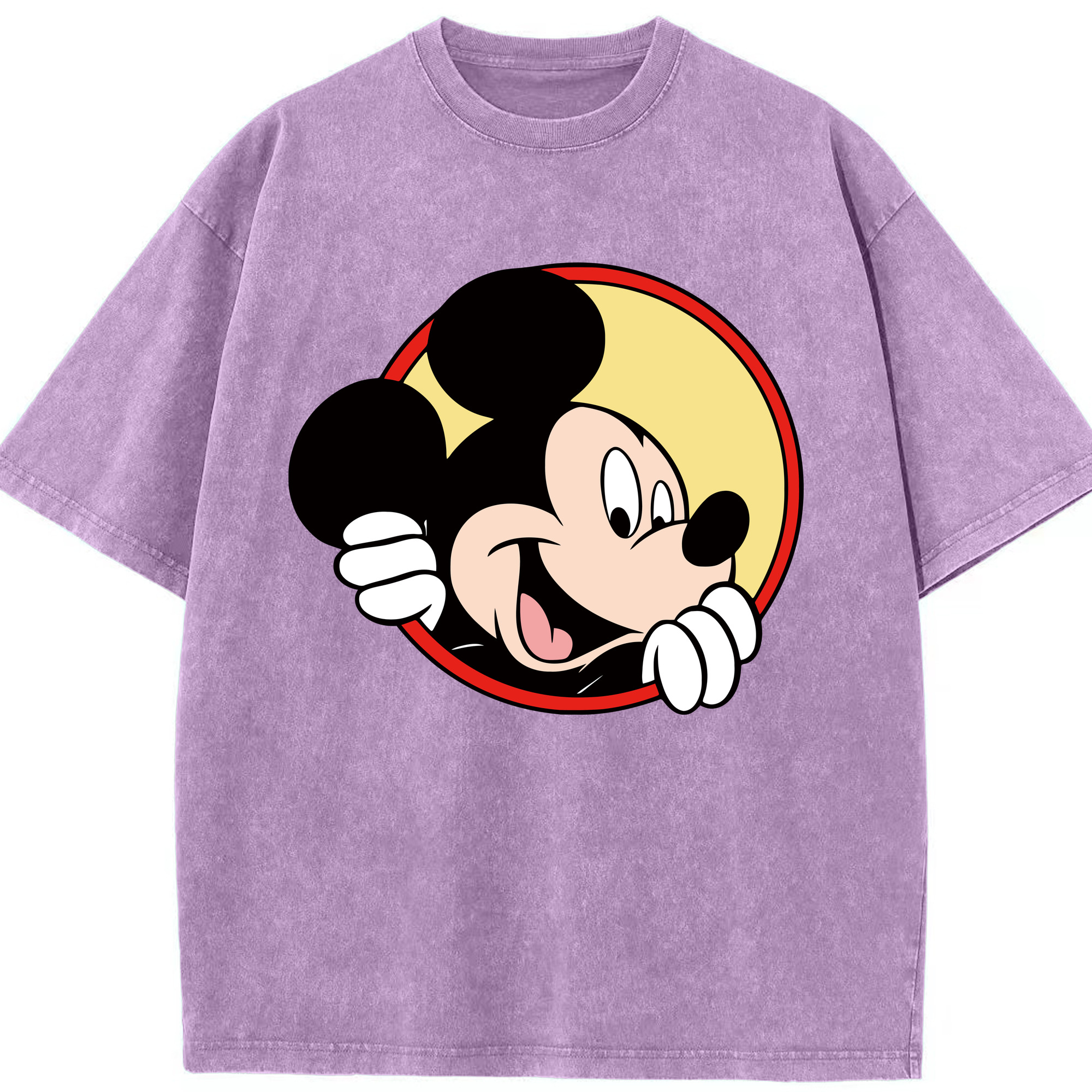 （画像用） ミッキーマウス Mickey Mouse 綿100% ヴィンテージ風 半袖Tシャツ（フロントプリント）