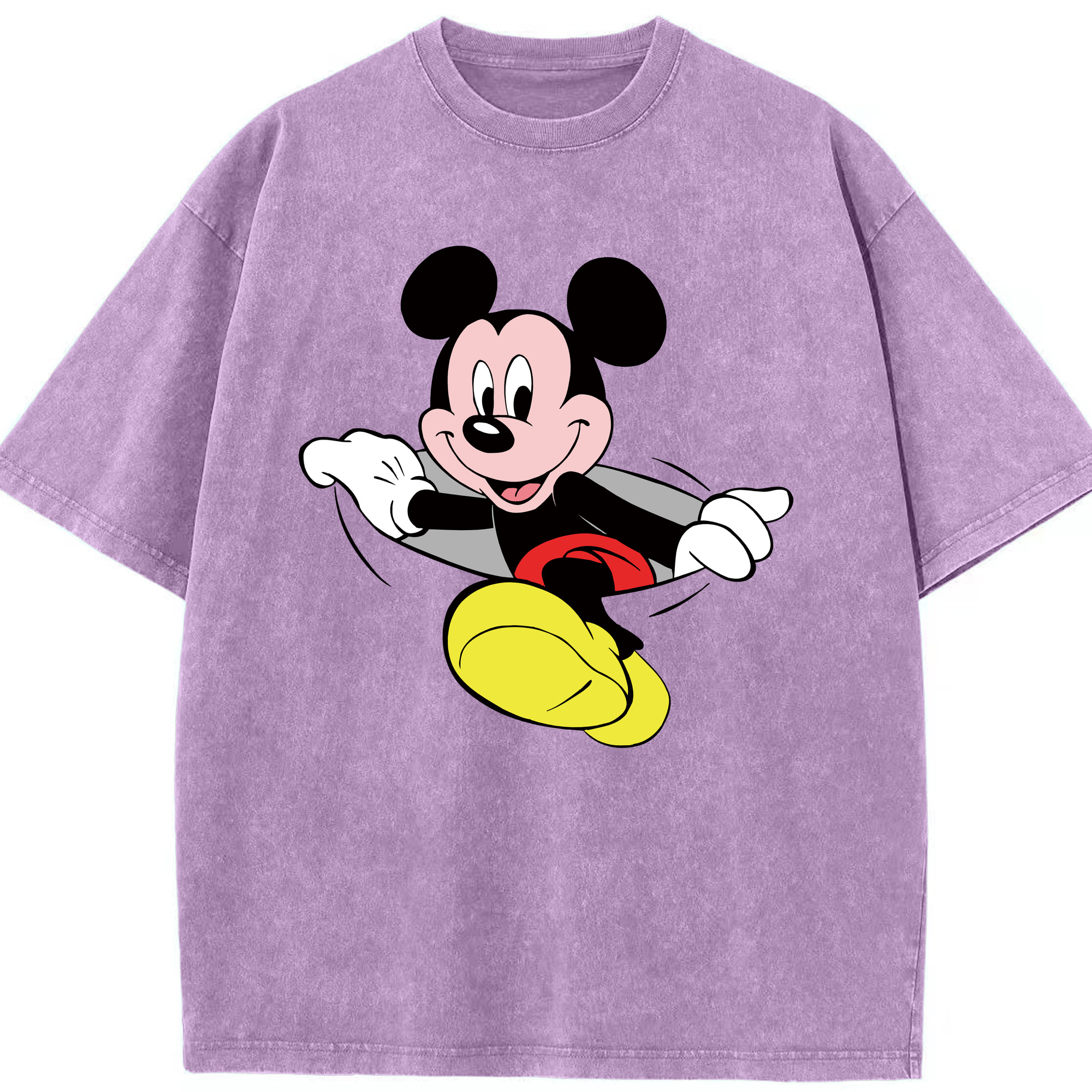 （画像用） ミッキーマウス Mickey Mouse 綿100% ヴィンテージ風 半袖Tシャツ（フロントプリント）