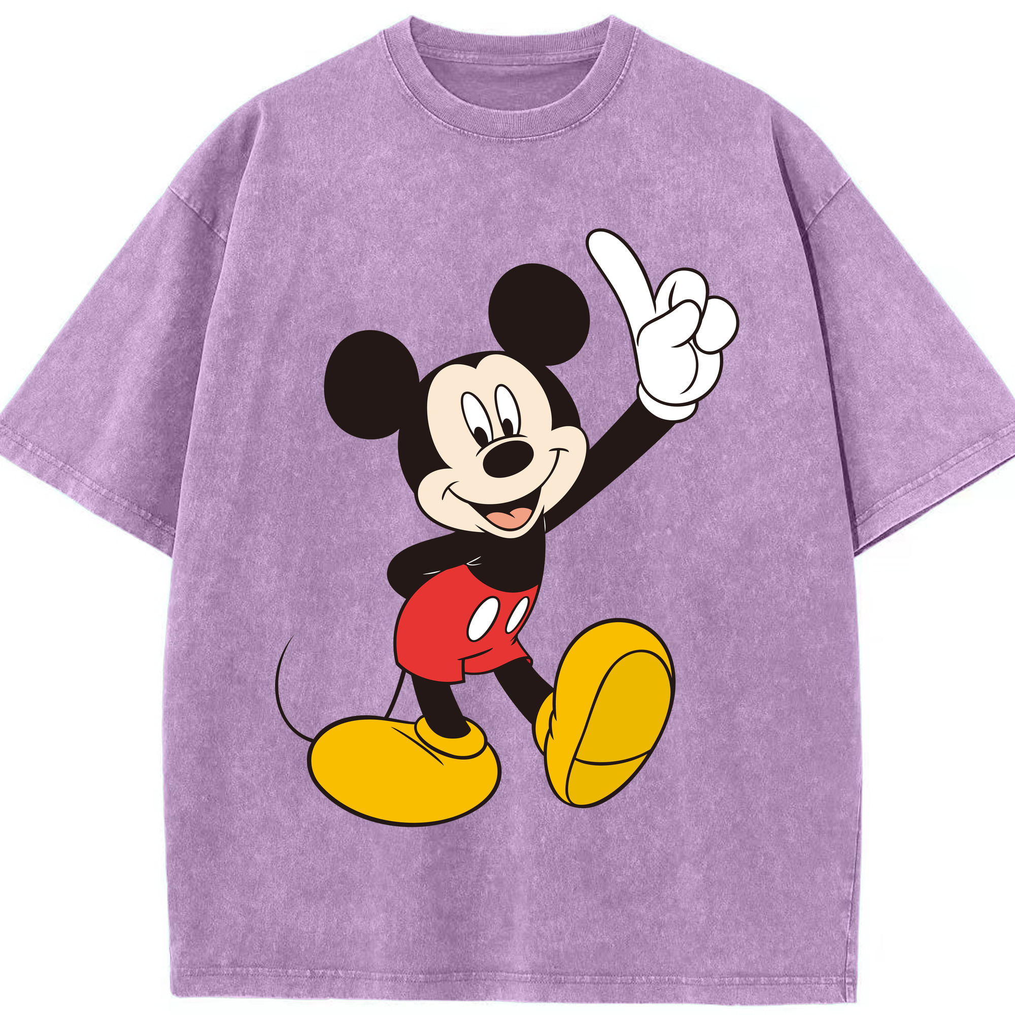 （画像用） ミッキーマウス Mickey Mouse 綿100% ヴィンテージ風 半袖Tシャツ（フロントプリント）