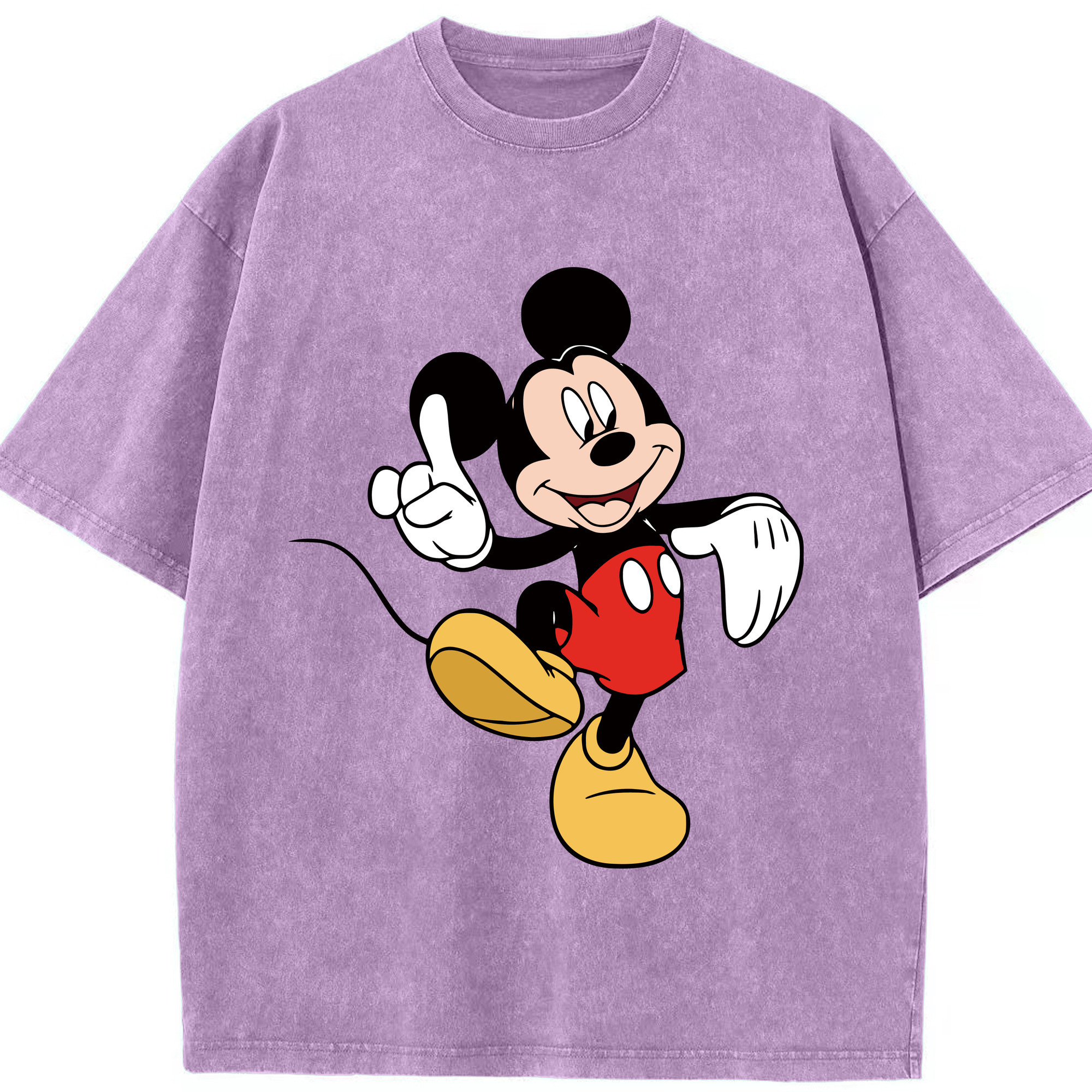 （画像用） ミッキーマウス Mickey Mouse 綿100% ヴィンテージ風 半袖Tシャツ（フロントプリント）