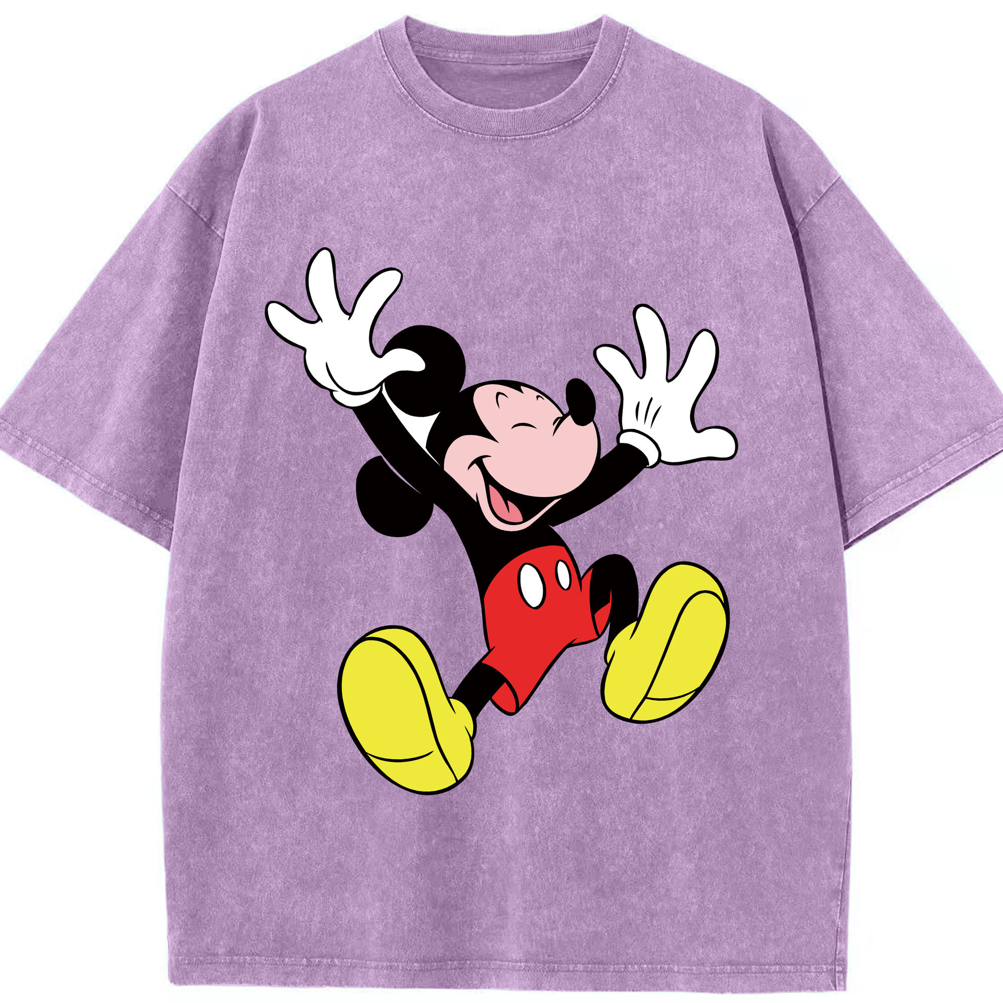 （画像用） ミッキーマウス Mickey Mouse 綿100% ヴィンテージ風 半袖Tシャツ（フロントプリント）