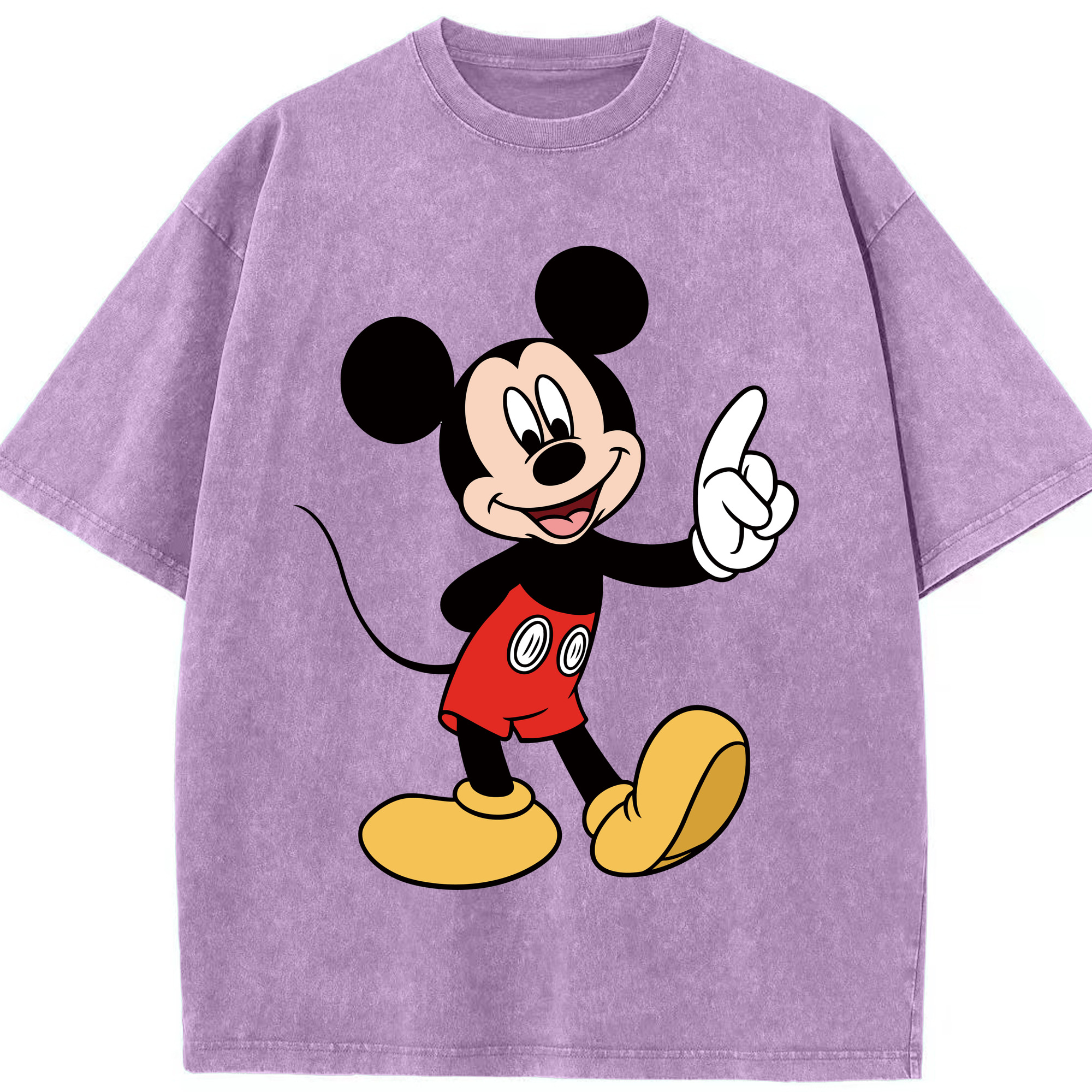 （画像用） ミッキーマウス Mickey Mouse 綿100% ヴィンテージ風 半袖Tシャツ（フロントプリント）
