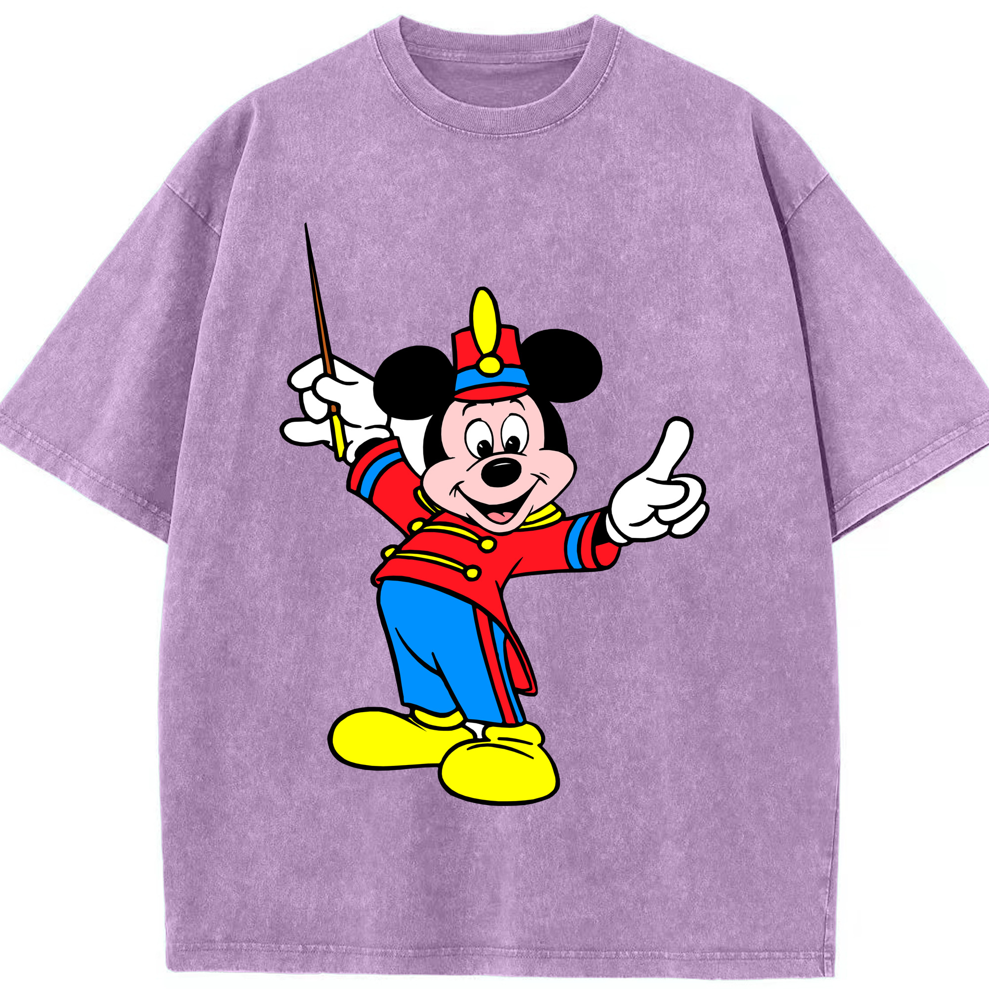 （画像用） ミッキーマウス Mickey Mouse 綿100% ヴィンテージ風 半袖Tシャツ（フロントプリント）