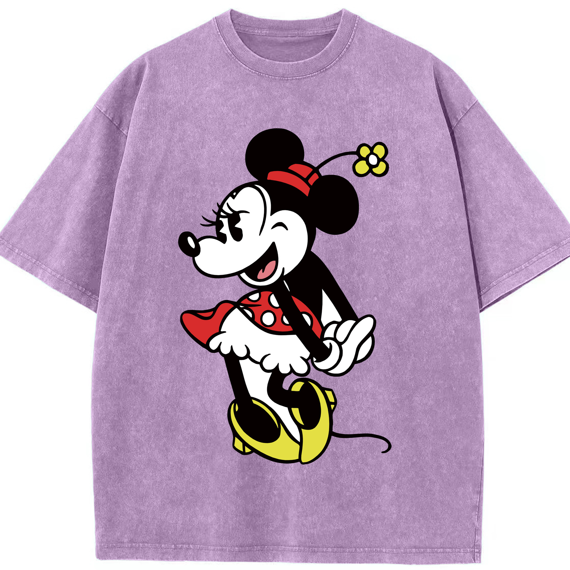 （画像用） ミッキーマウス Mickey Mouse 綿100% ヴィンテージ風 半袖Tシャツ（フロントプリント）
