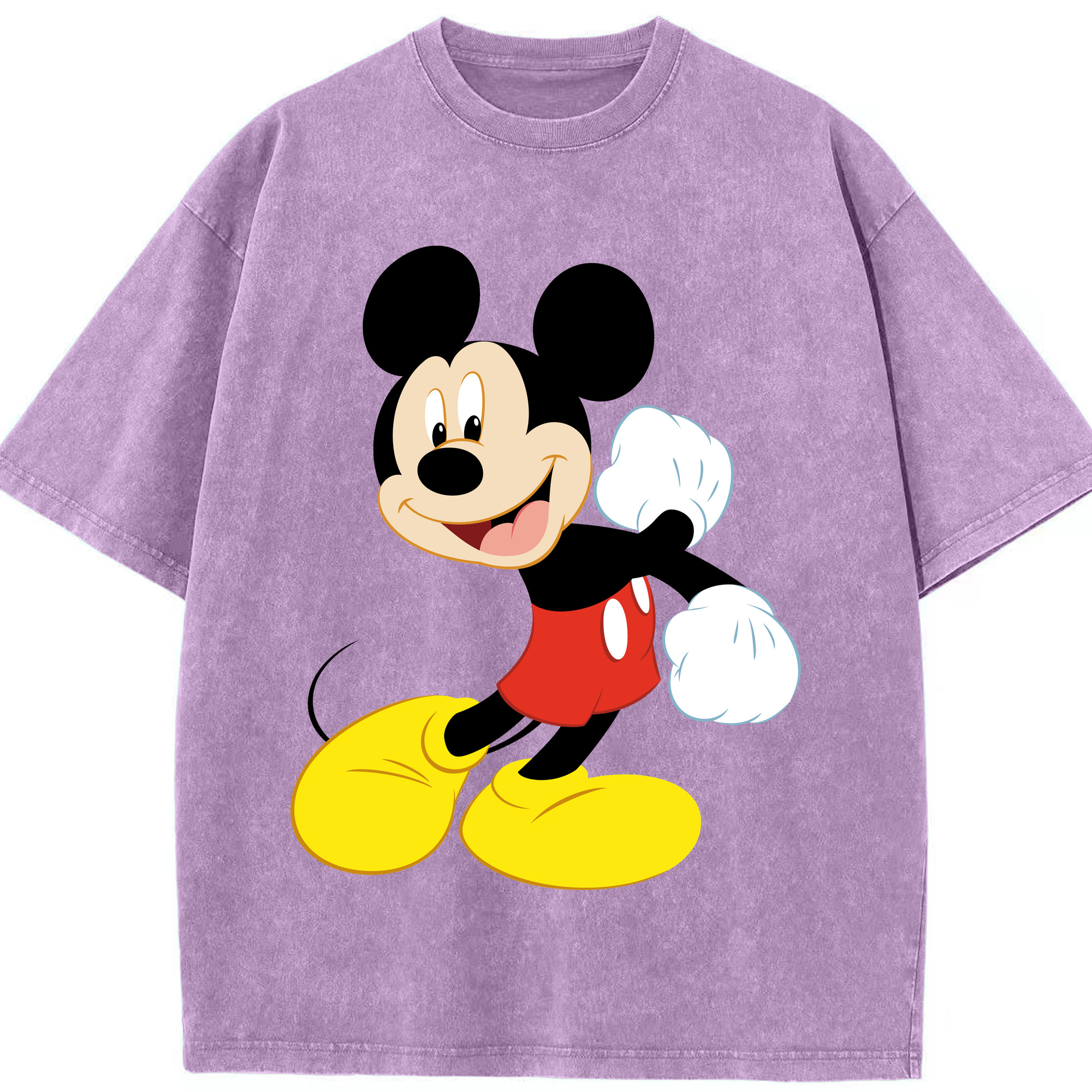 （画像用） ミッキーマウス Mickey Mouse 綿100% ヴィンテージ風 半袖Tシャツ（フロントプリント）