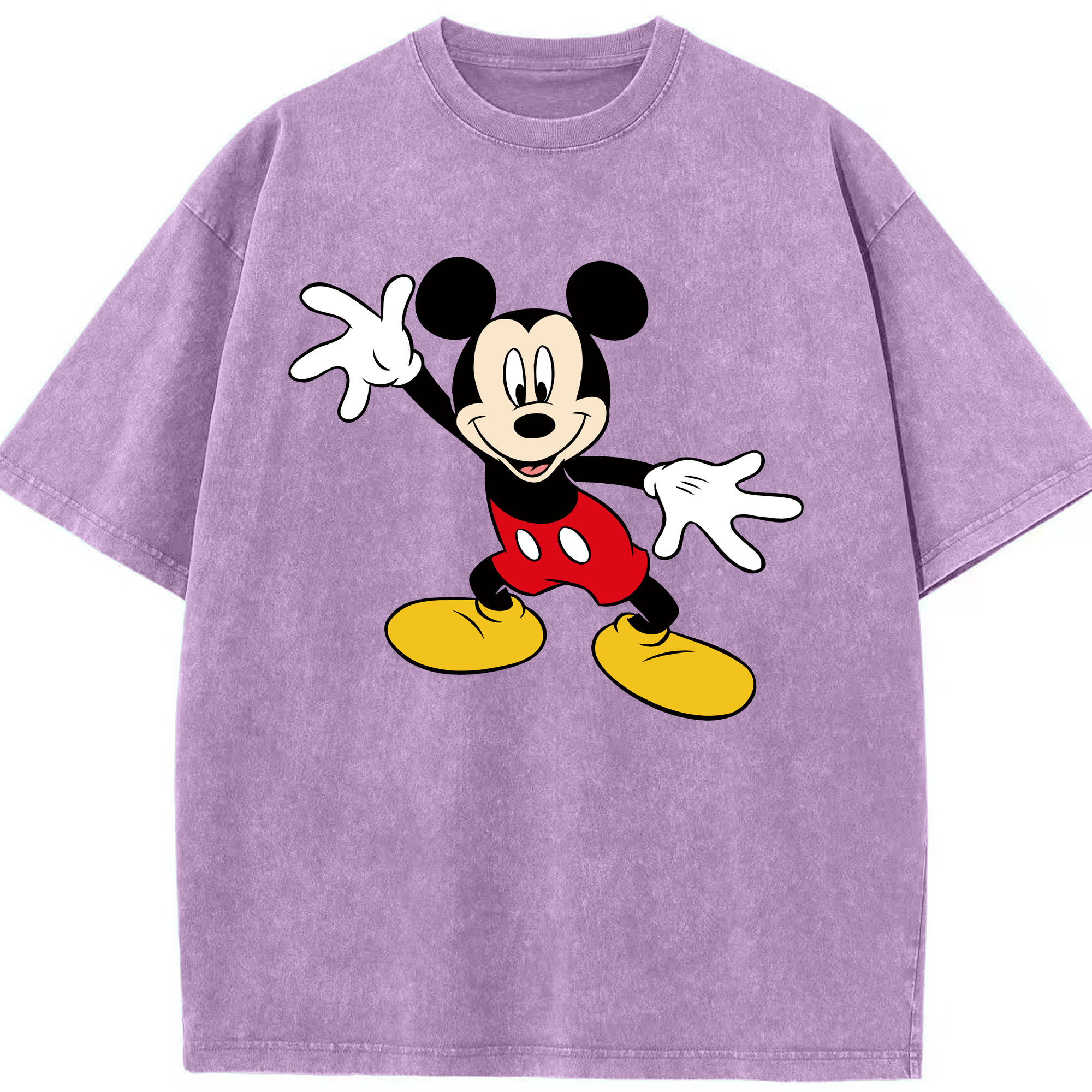 （画像用） ミッキーマウス Mickey Mouse 綿100% ヴィンテージ風 半袖Tシャツ（フロントプリント）