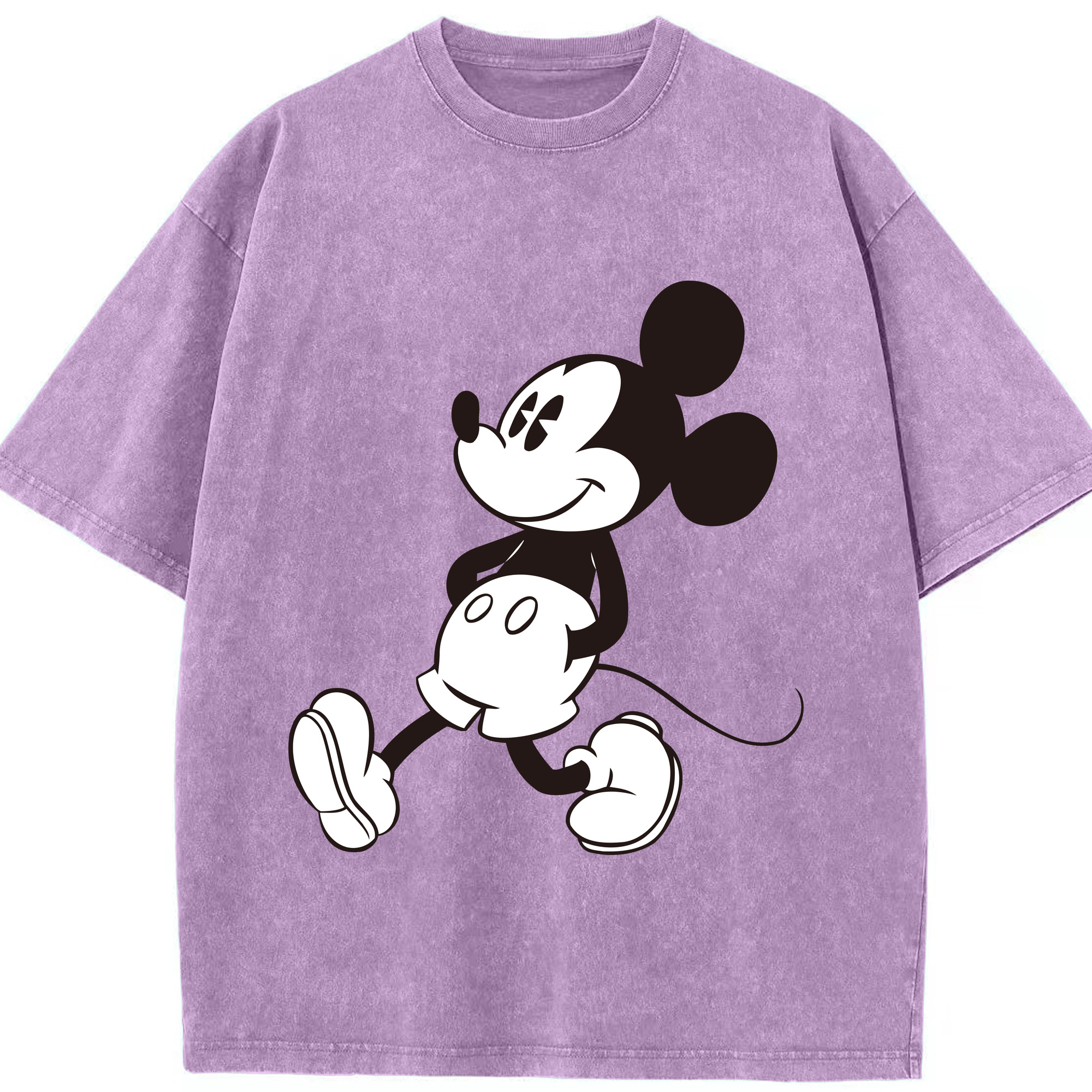 （画像用） ミッキーマウス Mickey Mouse 綿100% ヴィンテージ風 半袖Tシャツ（フロントプリント）