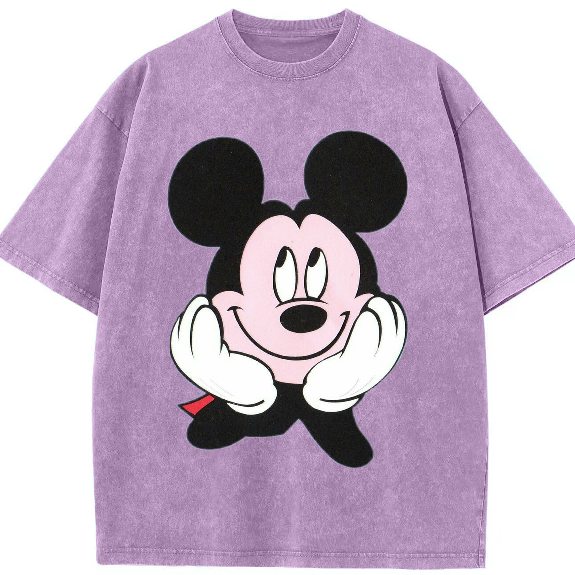 （画像用） ミッキーマウス Mickey Mouse 綿100% ヴィンテージ風 半袖Tシャツ（フロントプリント）