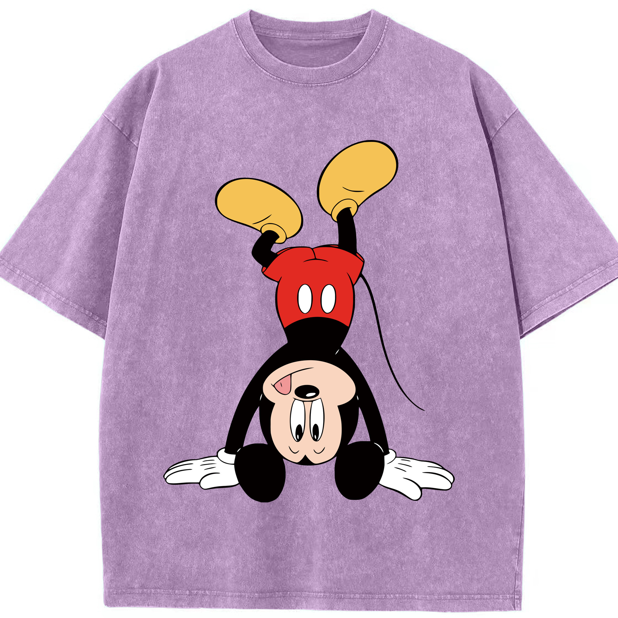 （画像用） ミッキーマウス Mickey Mouse 綿100% ヴィンテージ風 半袖Tシャツ（フロントプリント）