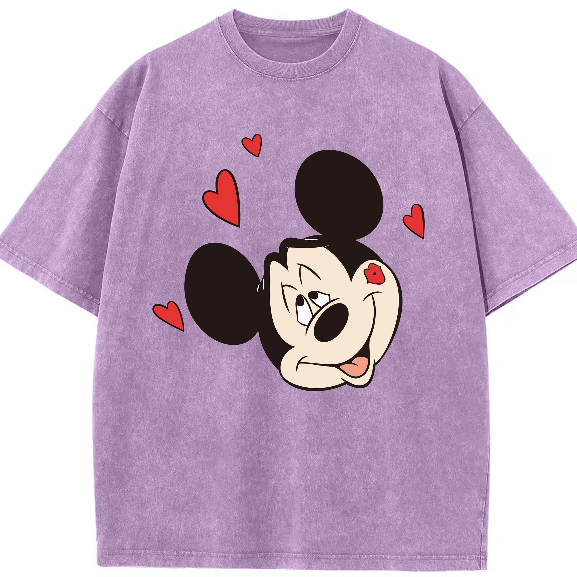 （画像用） ミッキーマウス Mickey Mouse 綿100% ヴィンテージ風 半袖Tシャツ（フロントプリント）