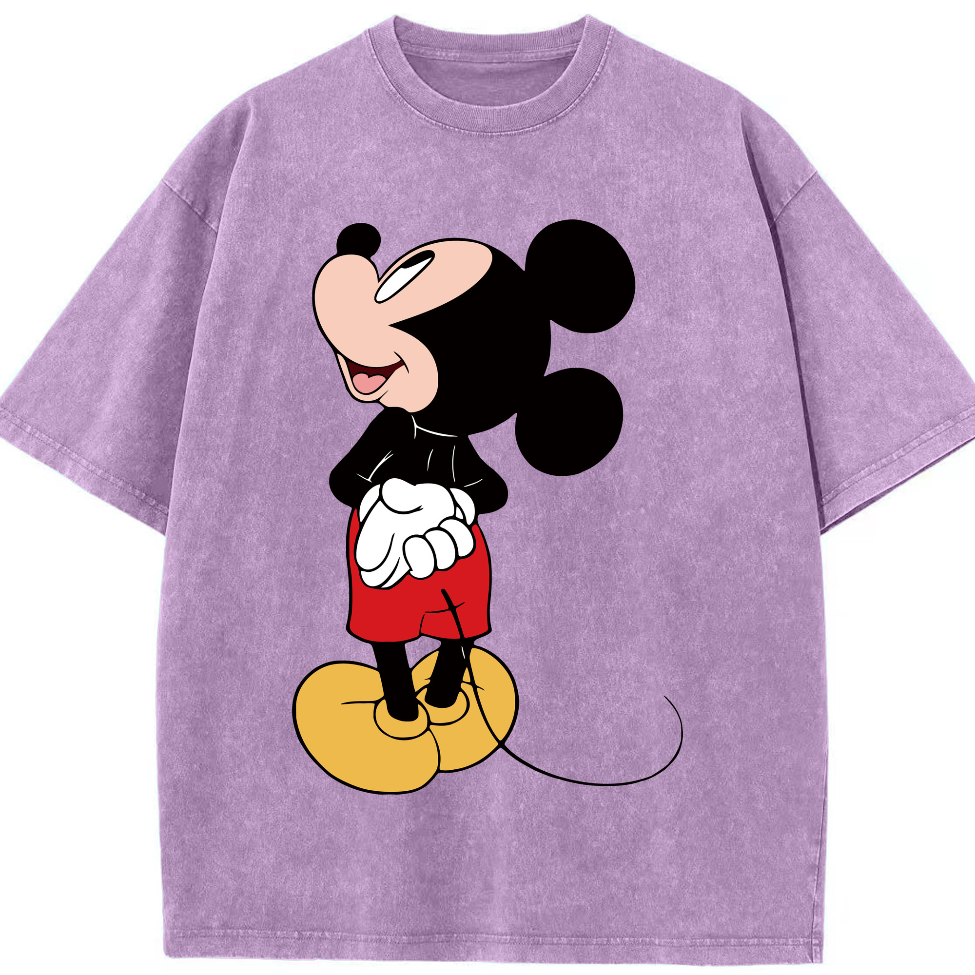 （画像用） ミッキーマウス Mickey Mouse 綿100% ヴィンテージ風 半袖Tシャツ（フロントプリント）