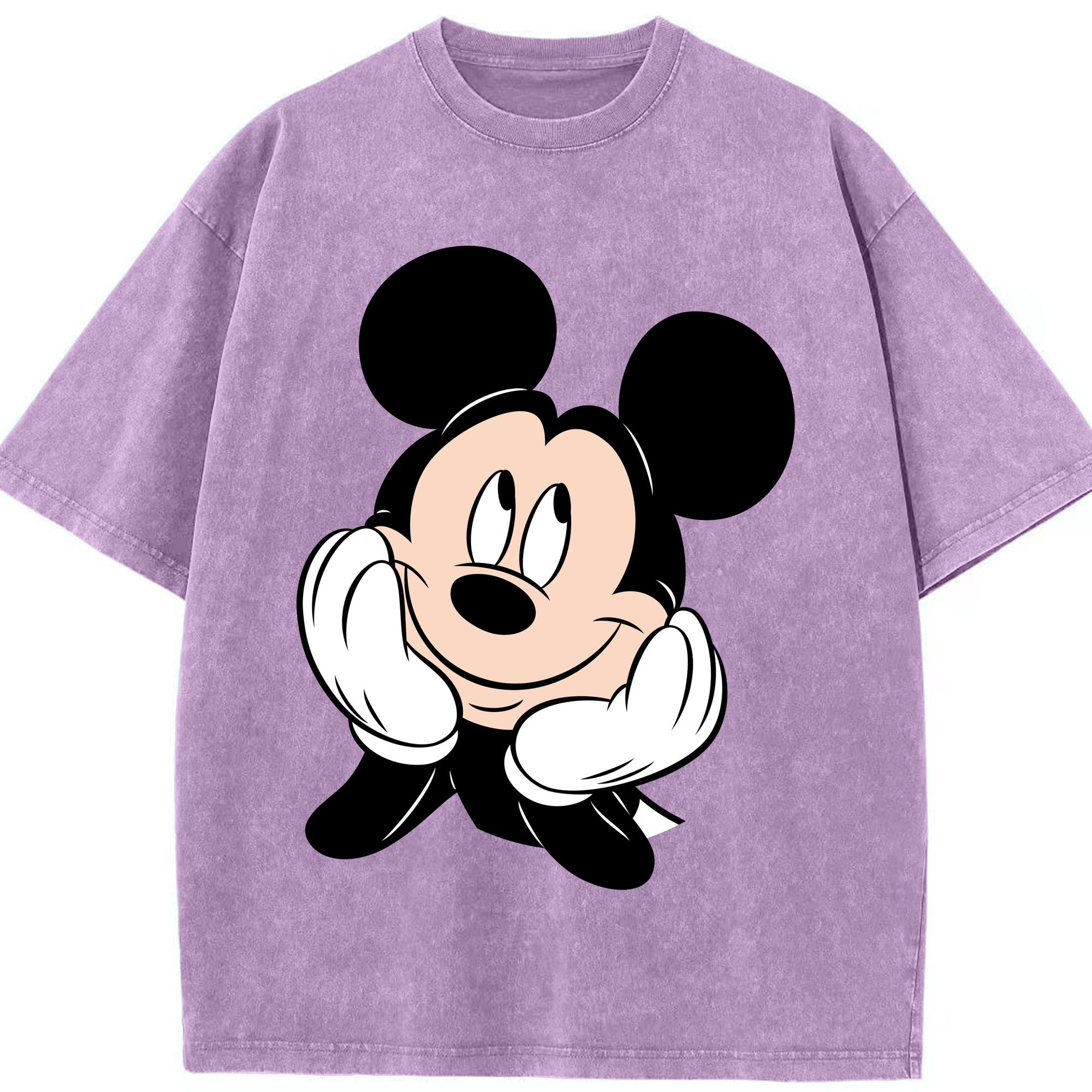 （画像用） ミッキーマウス Mickey Mouse 綿100% ヴィンテージ風 半袖Tシャツ（フロントプリント）